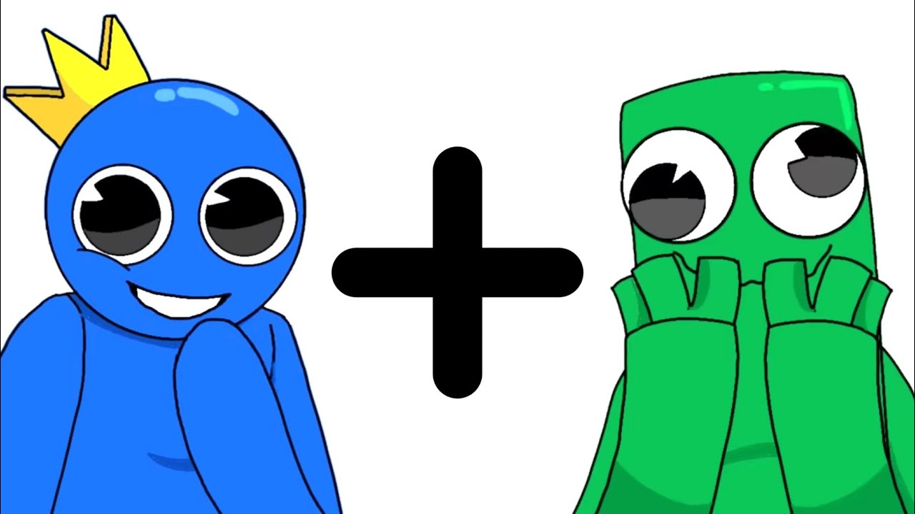 Green + Blue = ???. Roblox Rainbow Friends Animation
