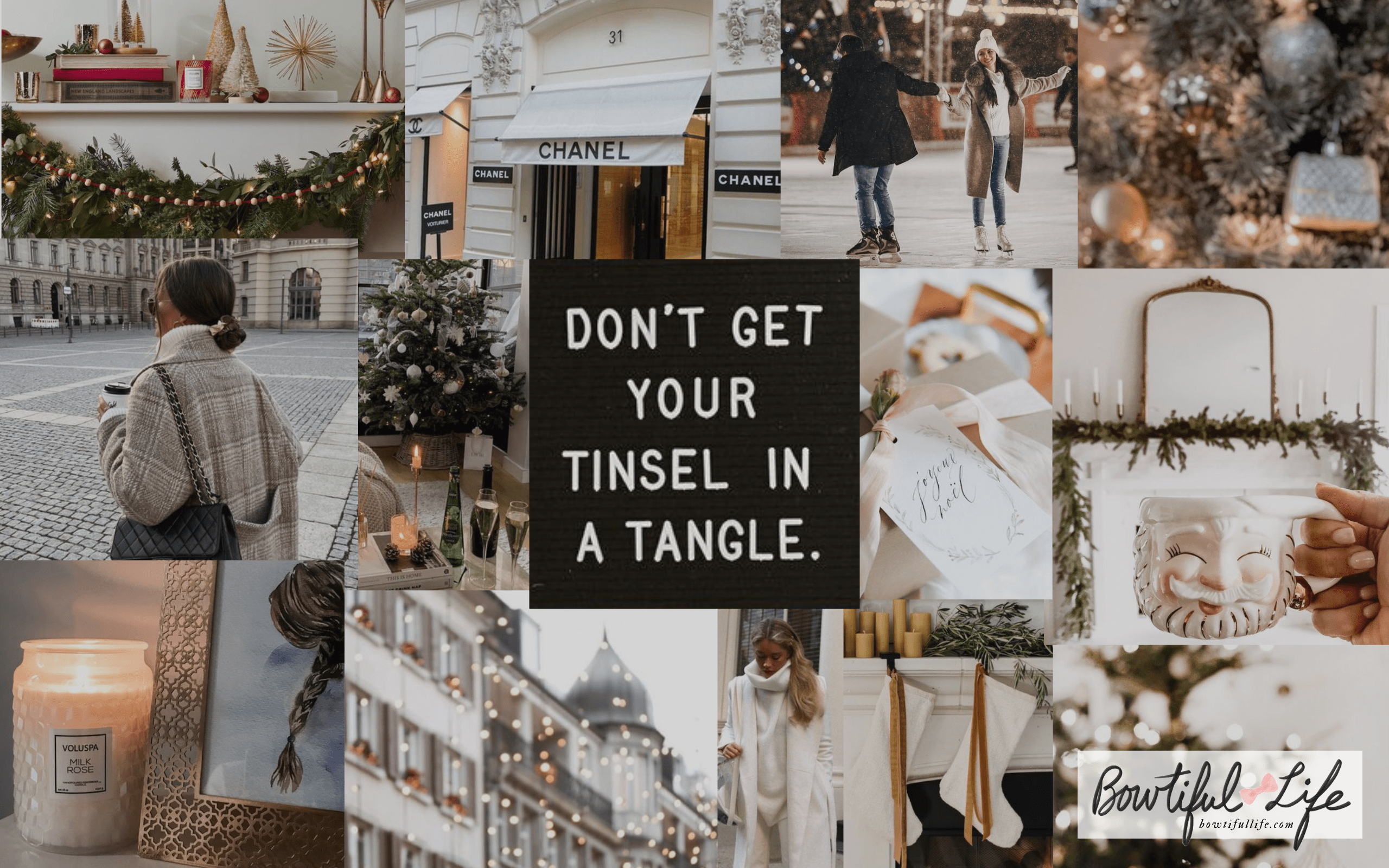 Don't Get Your Tinsel in a Tangle Bowtiful Wallpaper