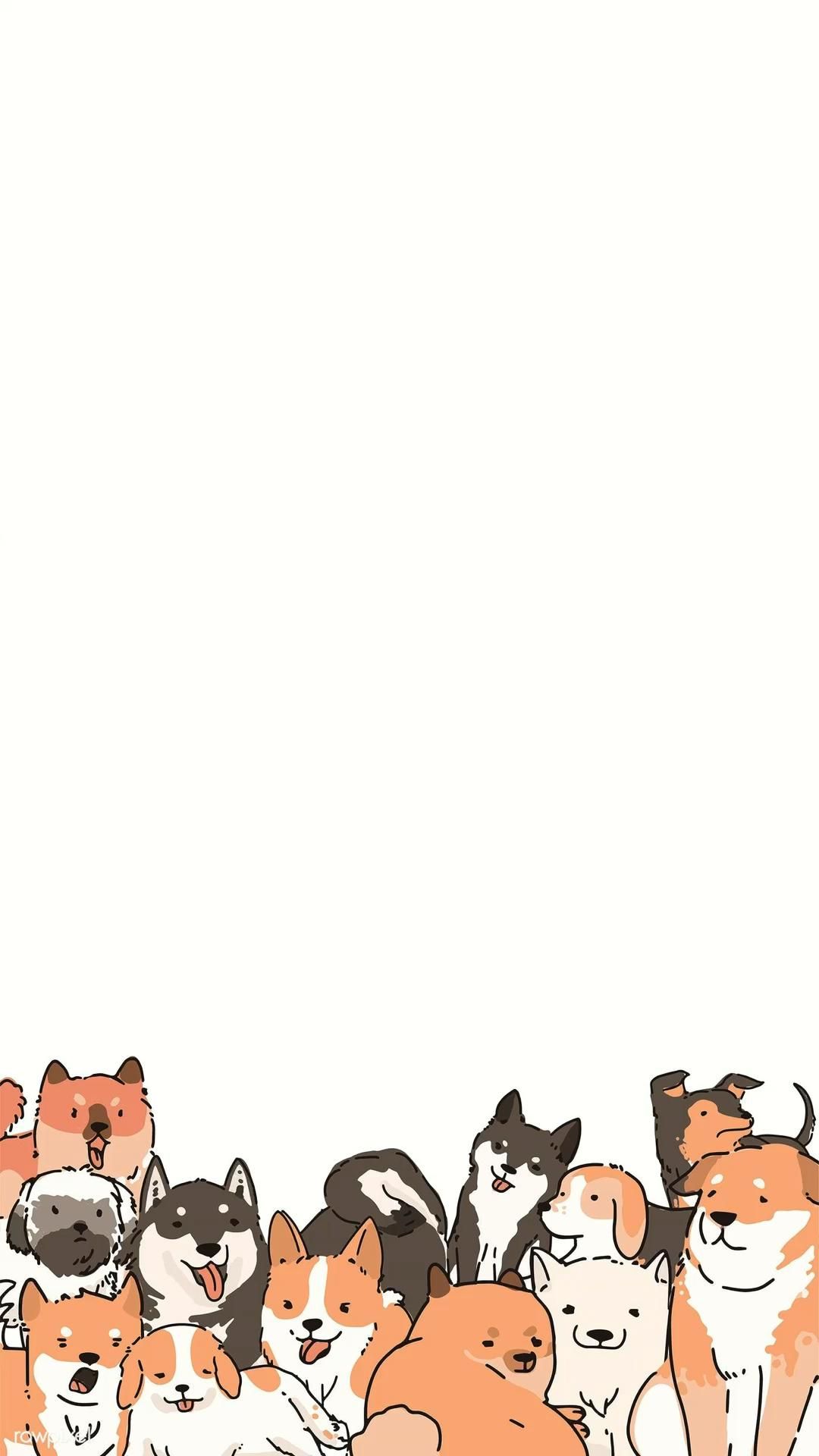 Cartoon iPhone wallpaper. Cute dog wallpaper, Dog wallpaper iphone, Dog wallpaper