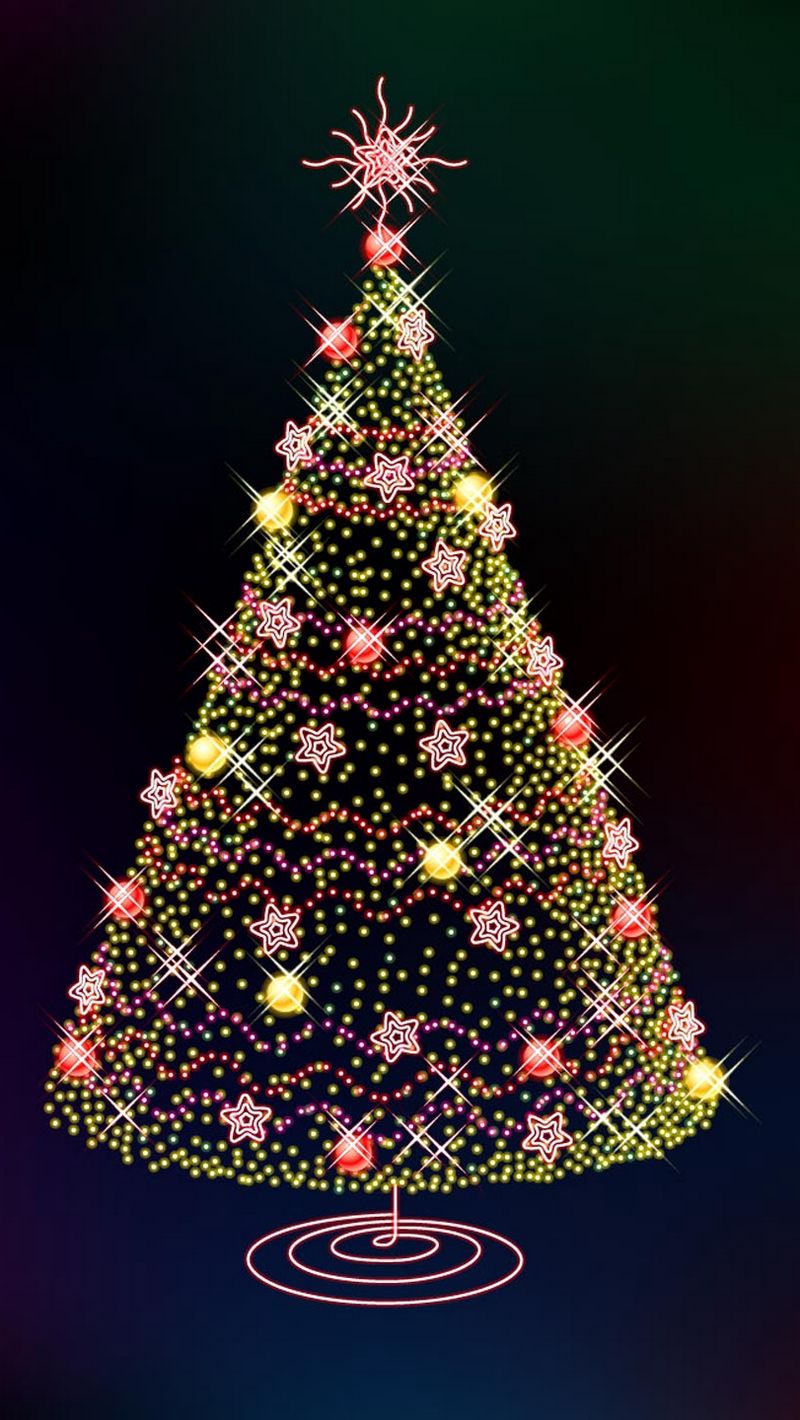 Download Wallpaper 800x1420 Christmas Tree, New Year, Colorful Iphone Se 5s 5c 5 For Parallax HD Background