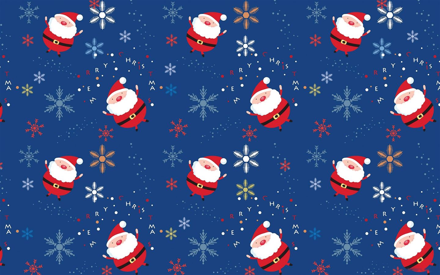 Santa claus pattern MacBook Pro Wallpaper Download