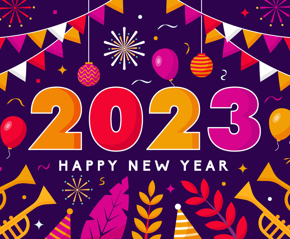 Happy New Year 2023 Background Decoration