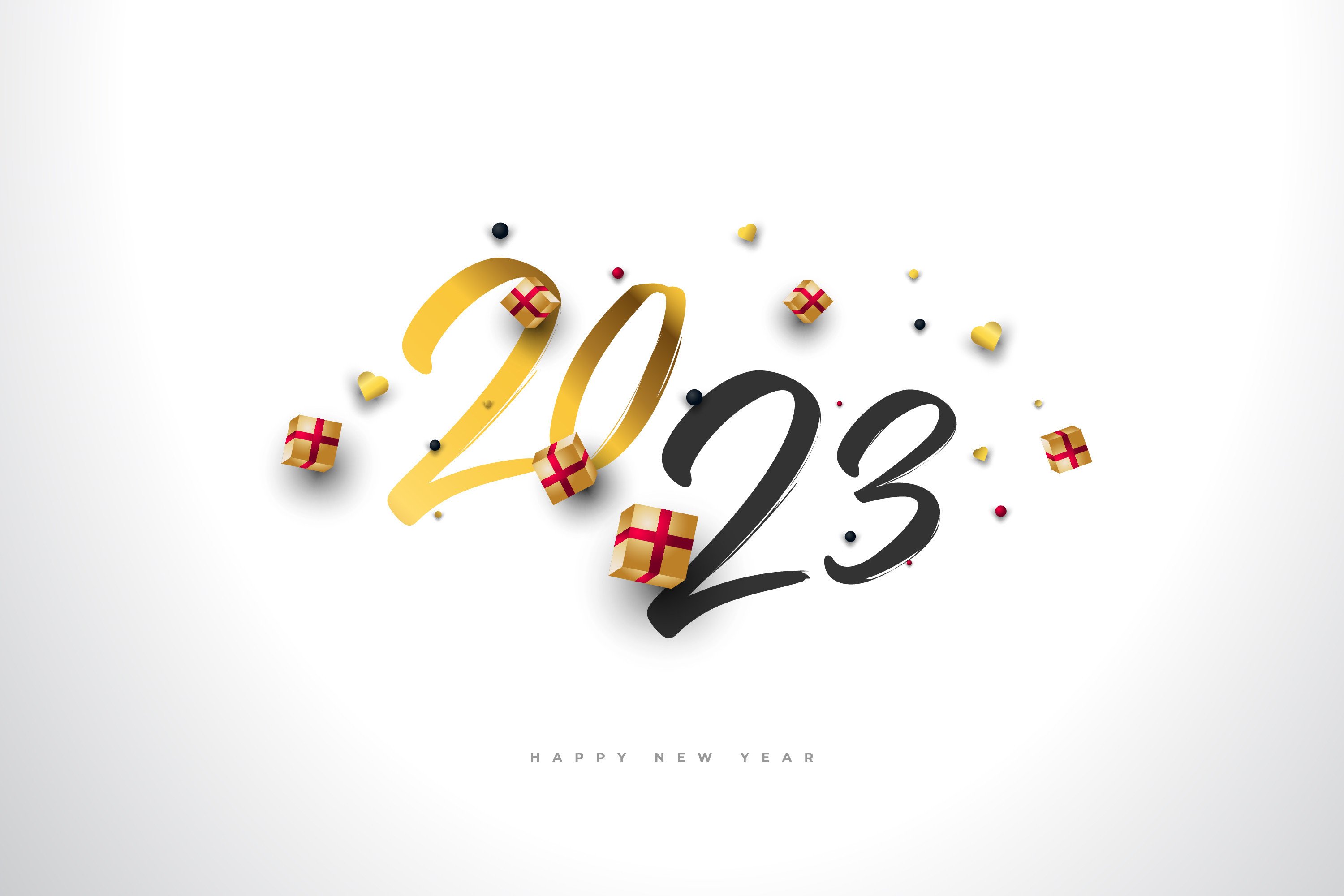 Happy New Year 2023 Background Design Graphic by weiskandasihite · Creative Fabrica