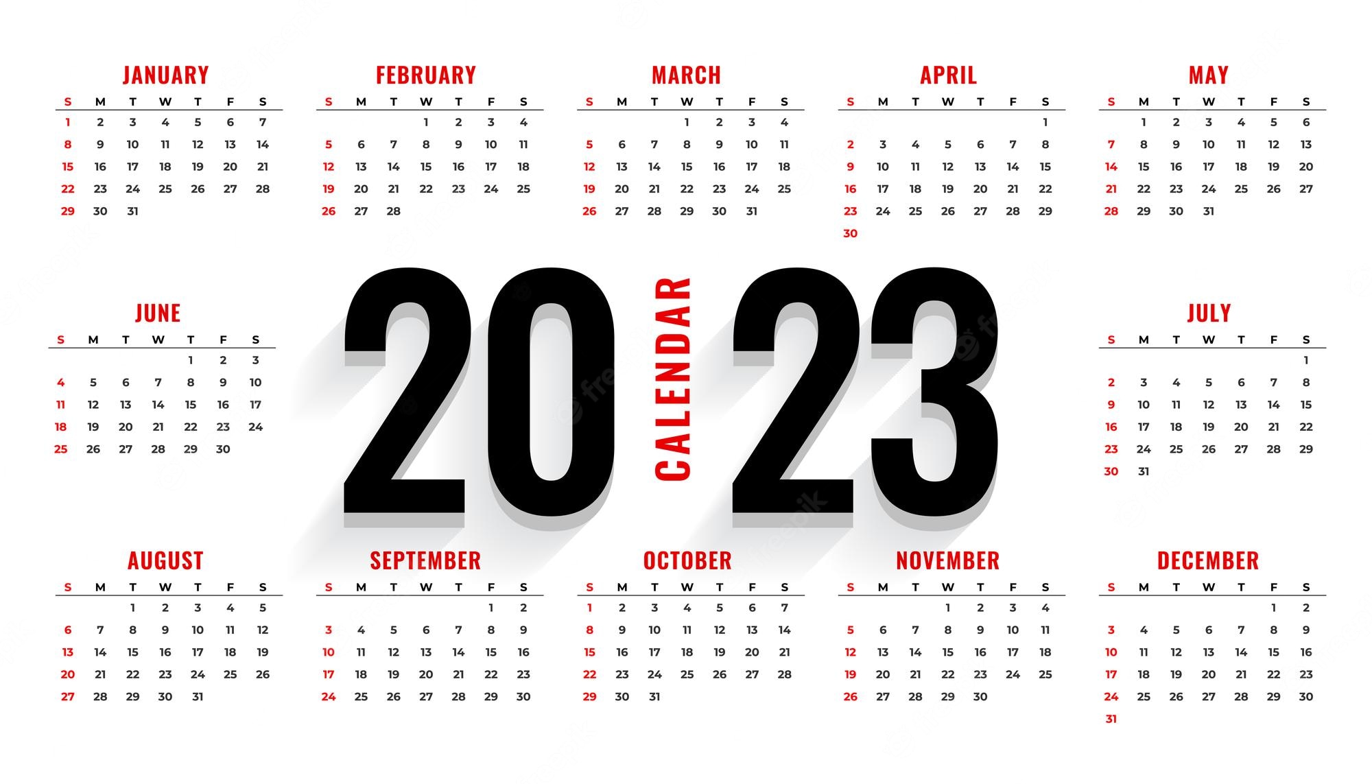 2023 Calendar Template