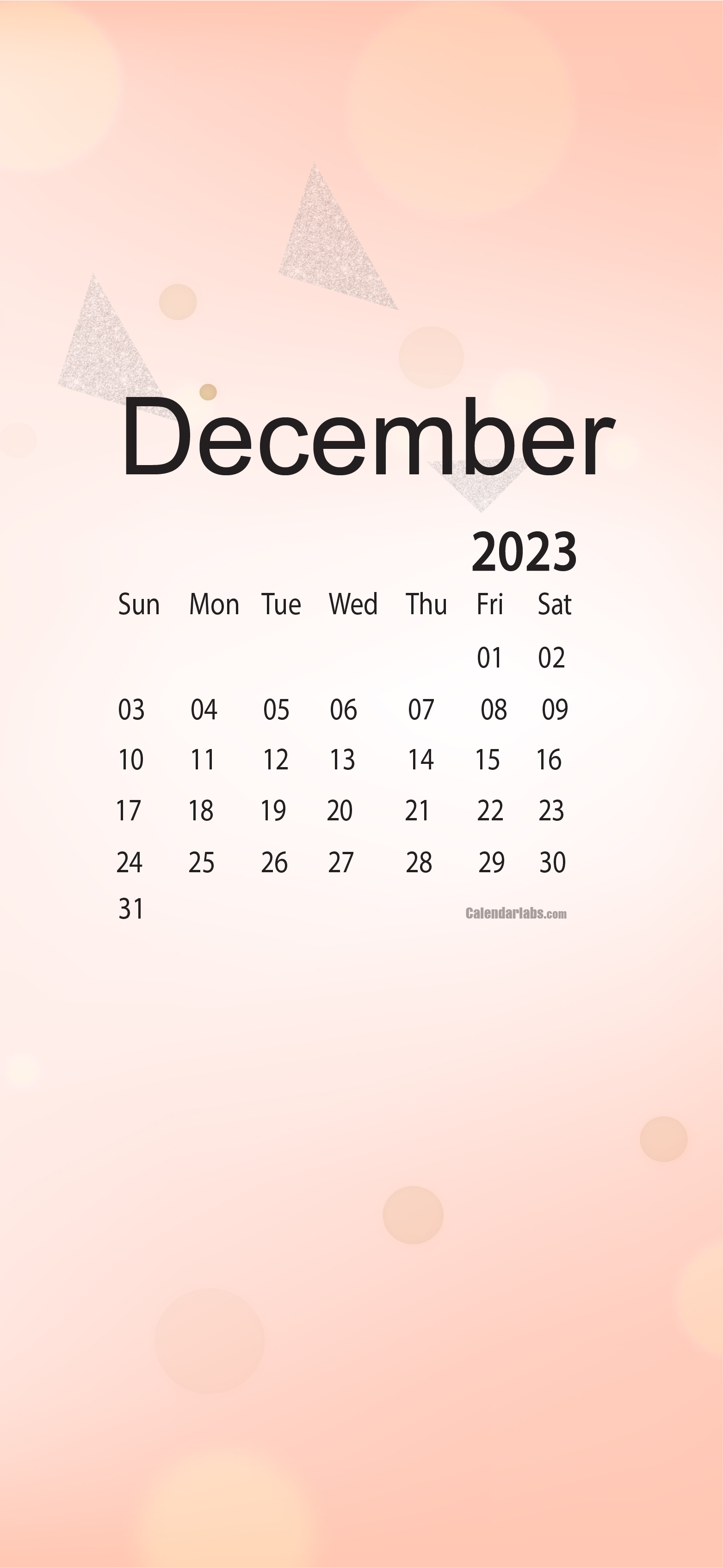 December 2023 Desktop Wallpaper Calendar