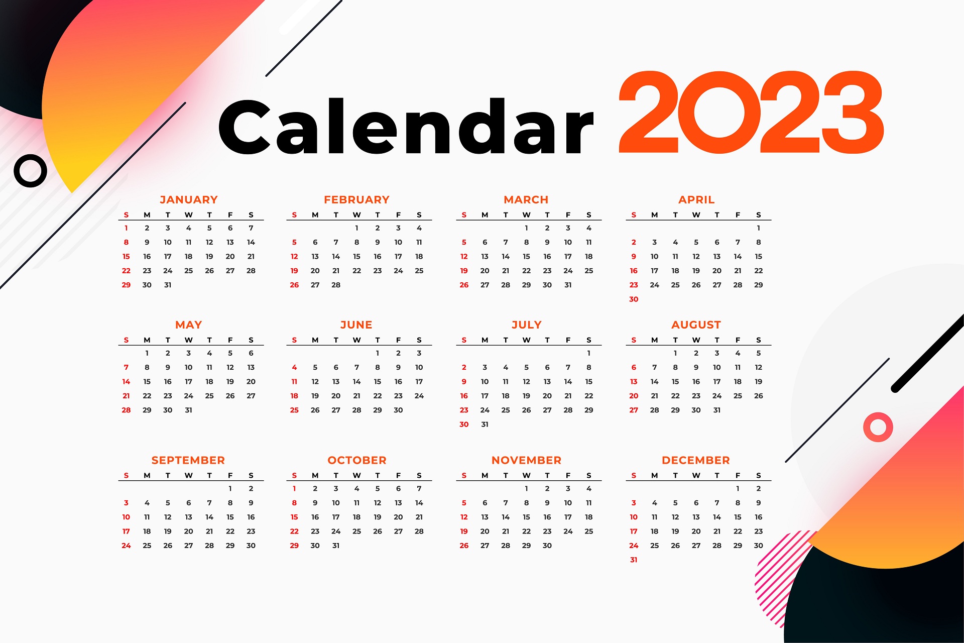 Calendar 2023 Desktop Wallpaper