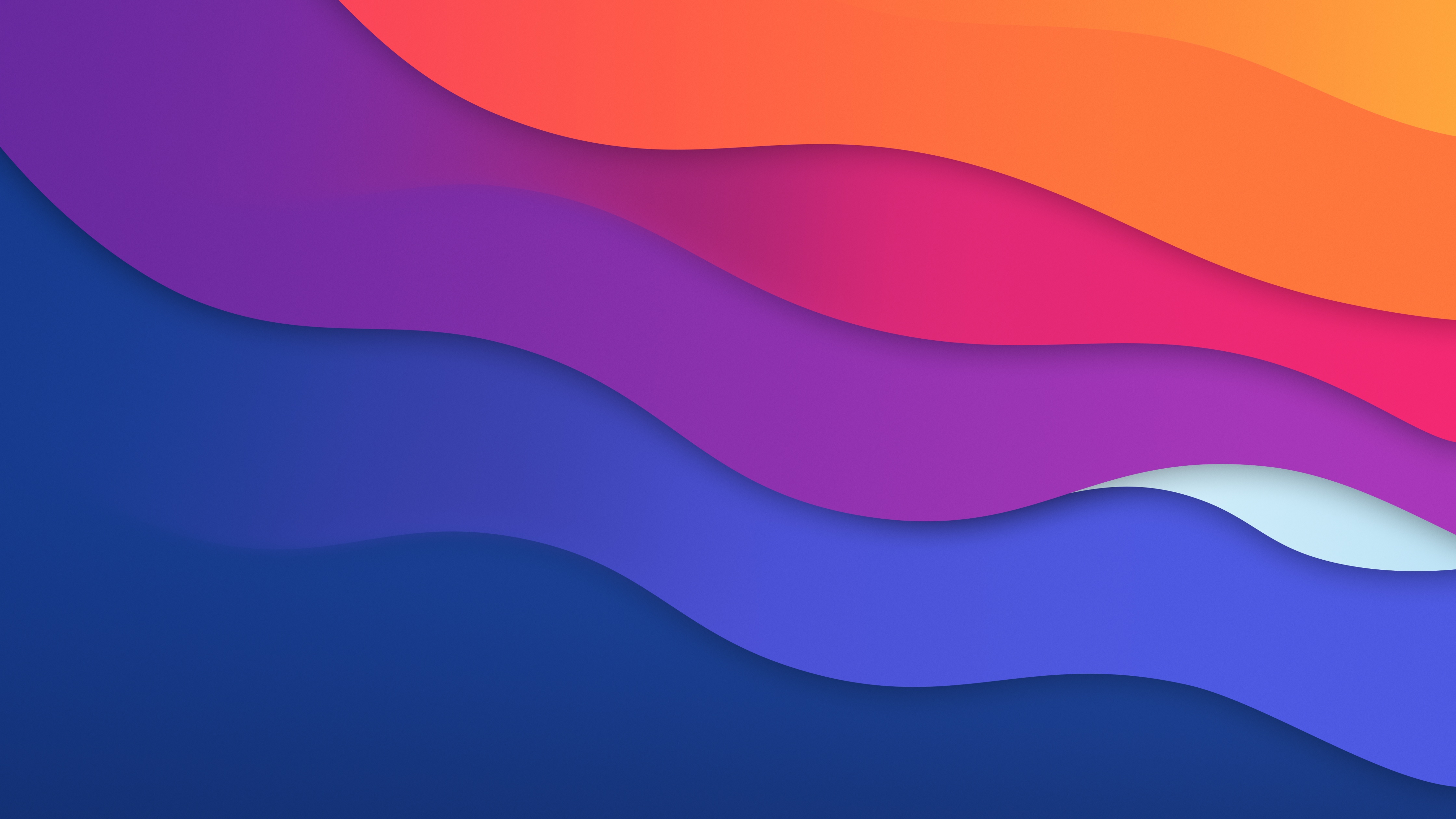 Waves Wallpaper 4K, macOS Big Sur, Colorful, Gradients