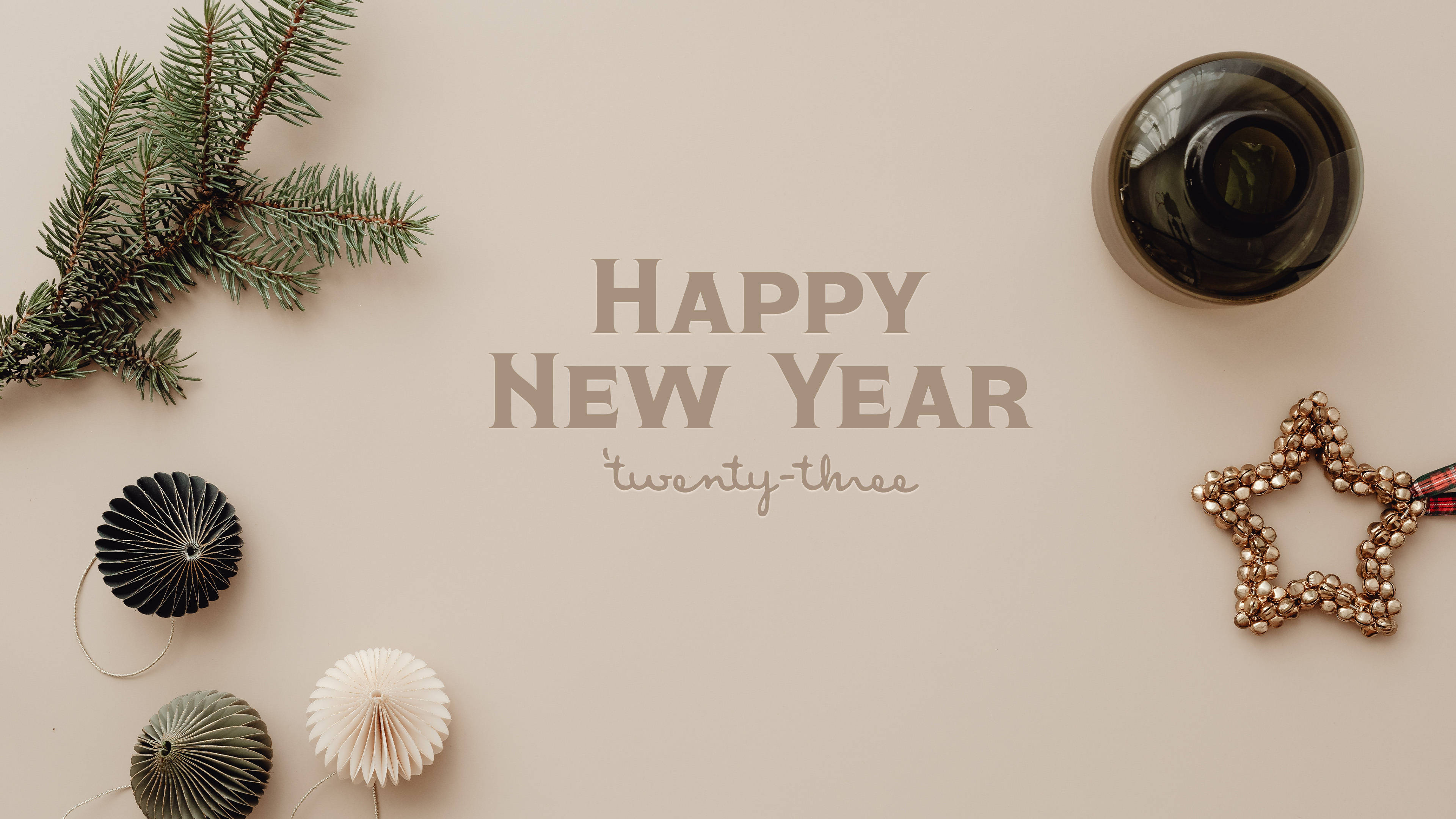 Download Aesthetic Happy New Year 2023 Greeting Wallpaper