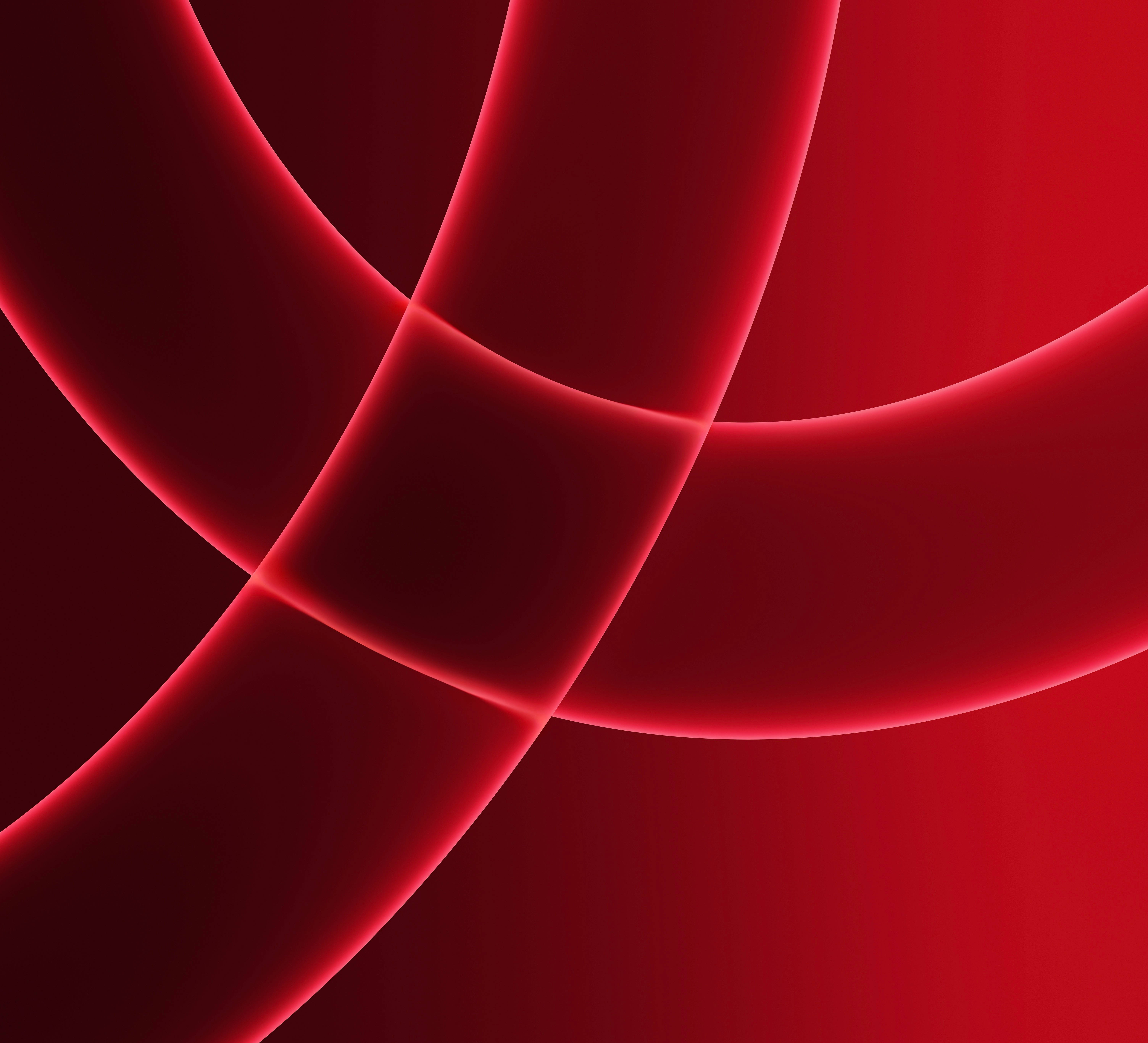 Download Neon Red Lines Imac 4k Wallpaper