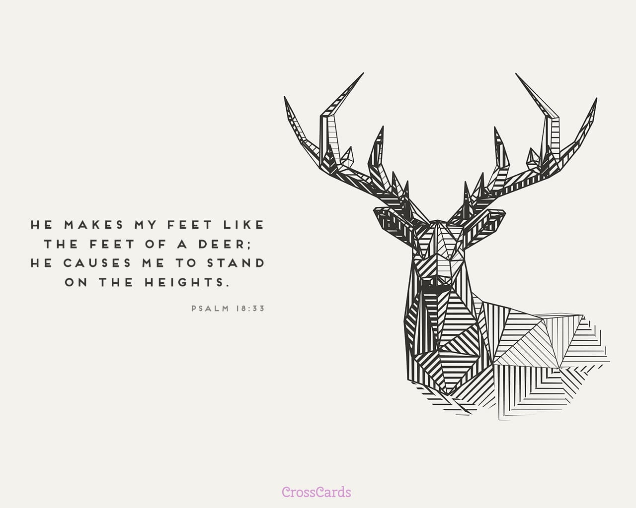Psalm 18:33 Verses and Scripture Wallpaper for Phone or Computer
