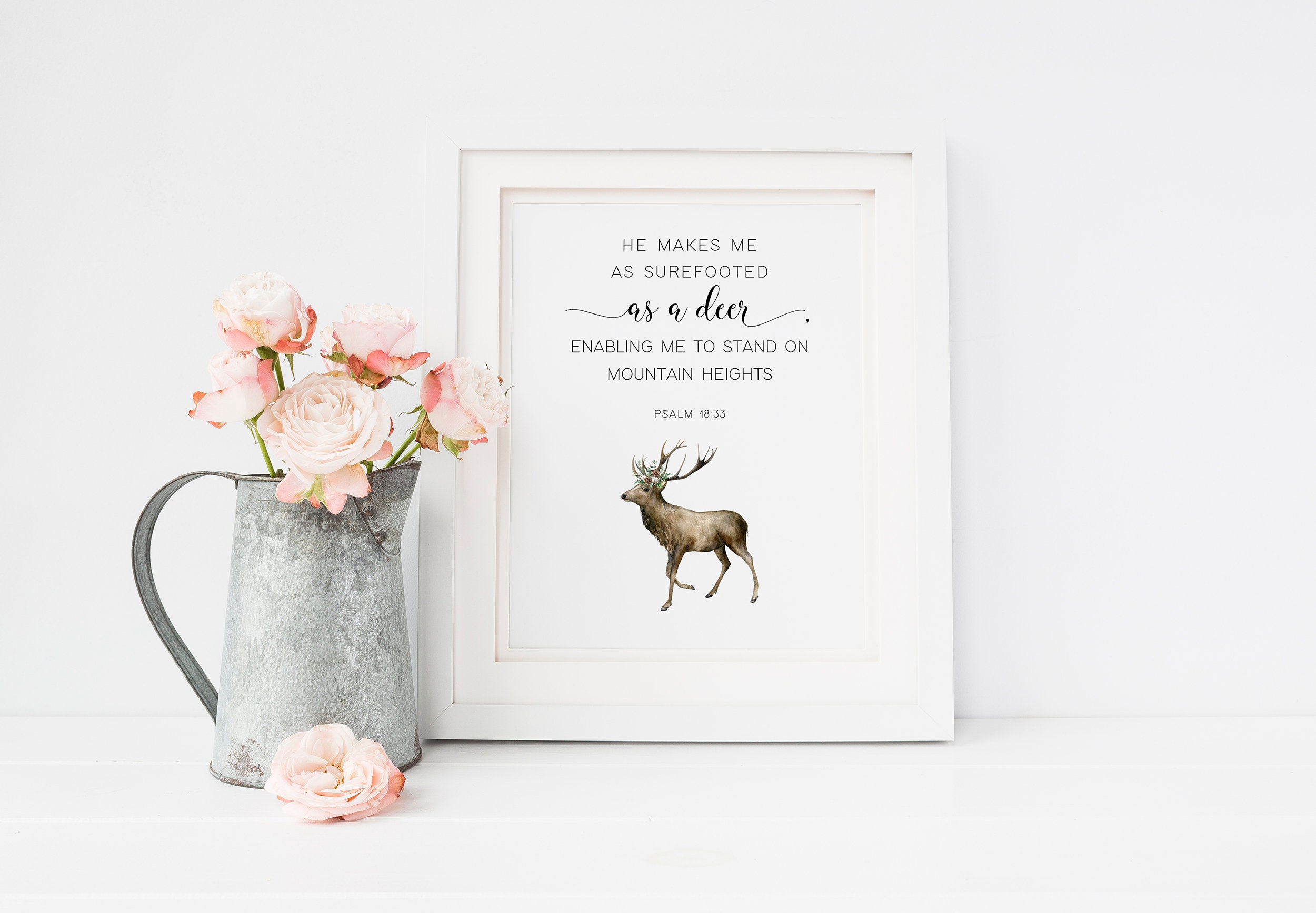 He Makes My Feet Like the Feet of a Deer Psalm 18:33 Bible