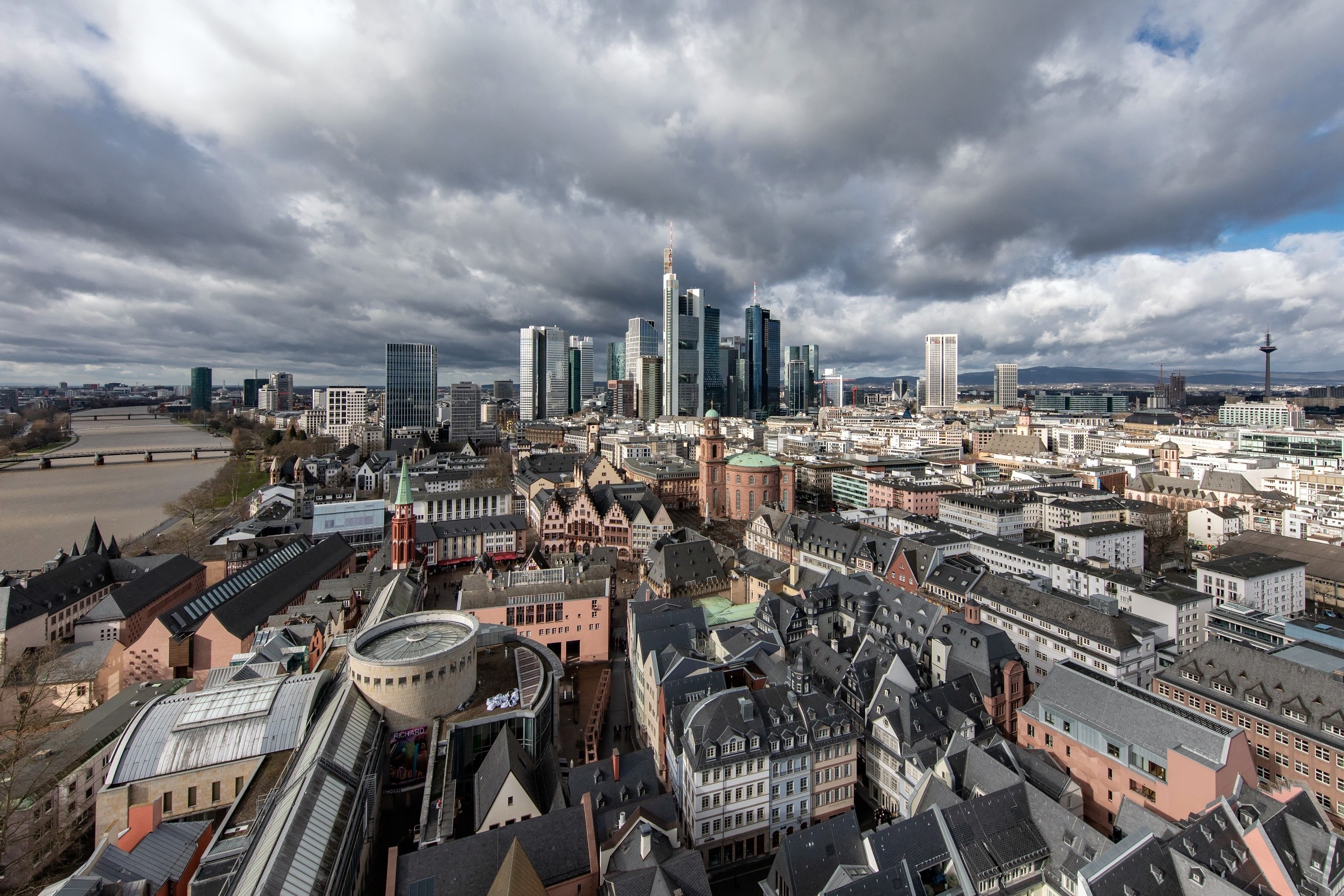 Wallpaper / city, cityscape, sky, clouds, Germany, Frankfurt free download