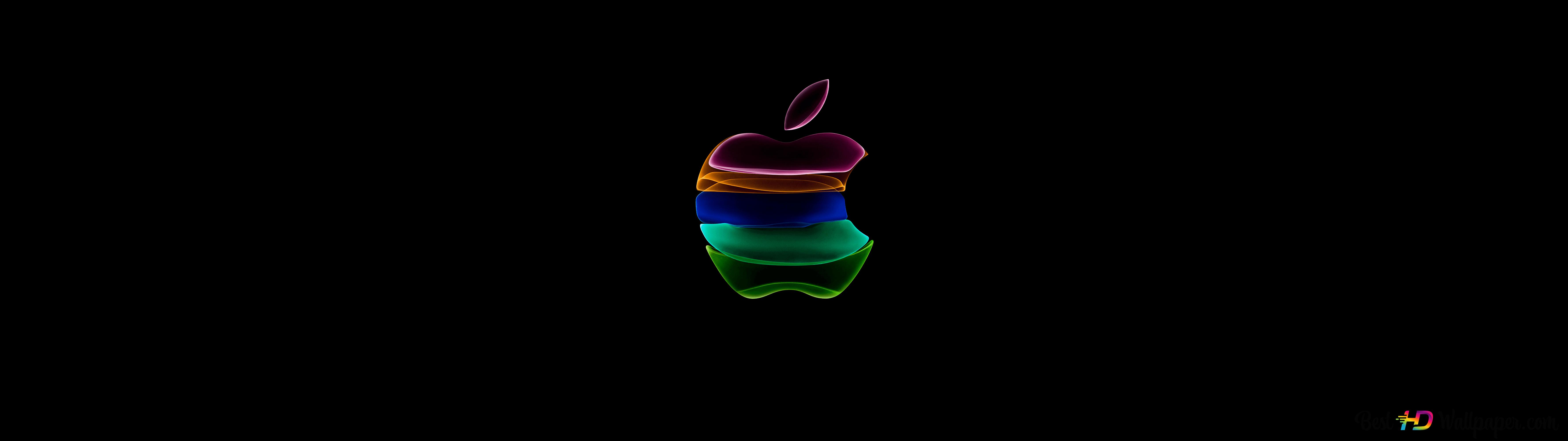 iPhone Apple Logo Black 8K wallpaper download