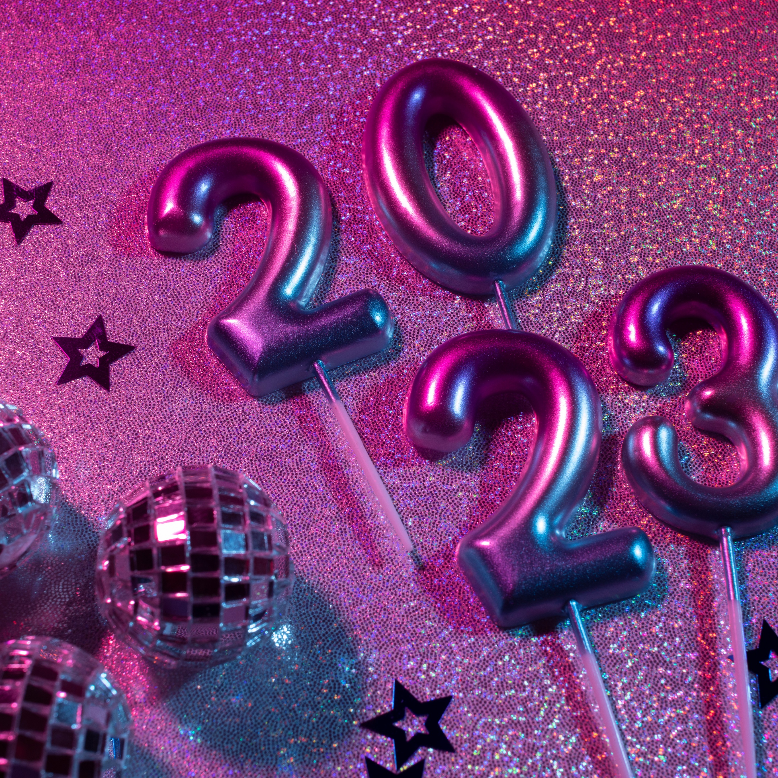 2023 Happy New Year Wallpaper 4K, Glitter Background, Celebrations New Year