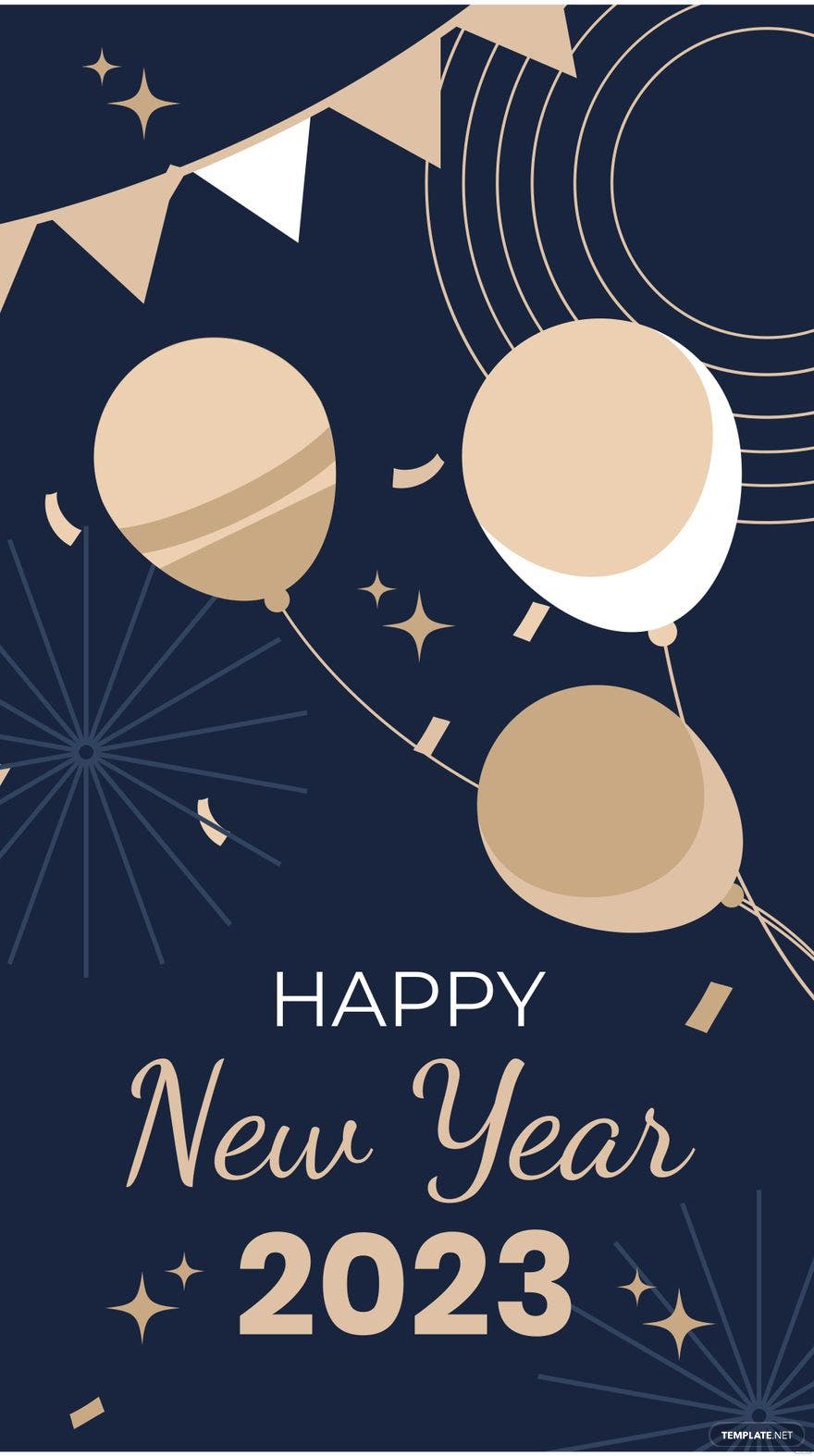 New Year's Day iPhone Background, Illustrator, JPEG, PSD, PNG, PDF, SVG