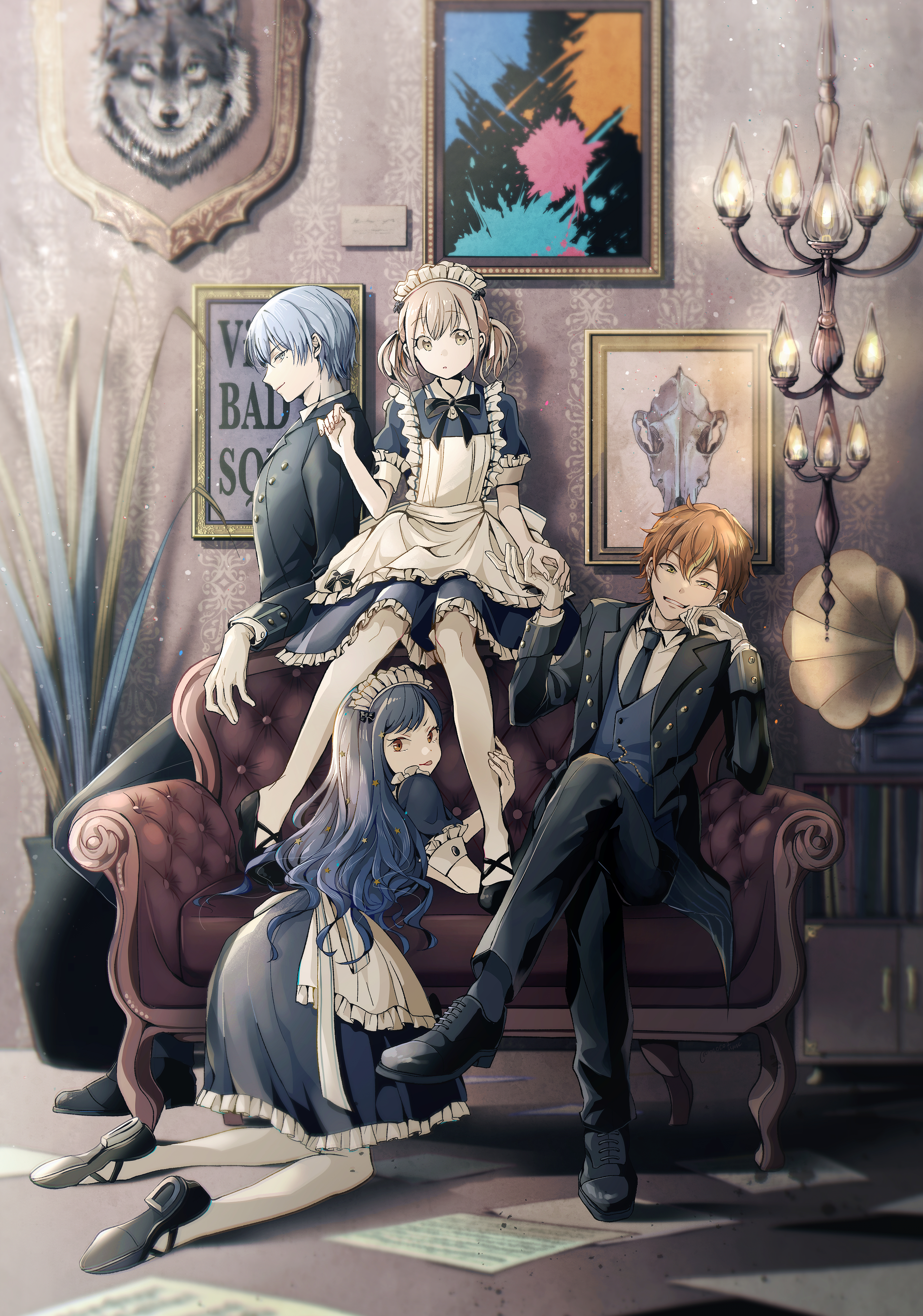 azusawa kohane, shinonome akito, shiraishi an, and aoyagi touya (project sekai) drawn by momomo_(m0_3)