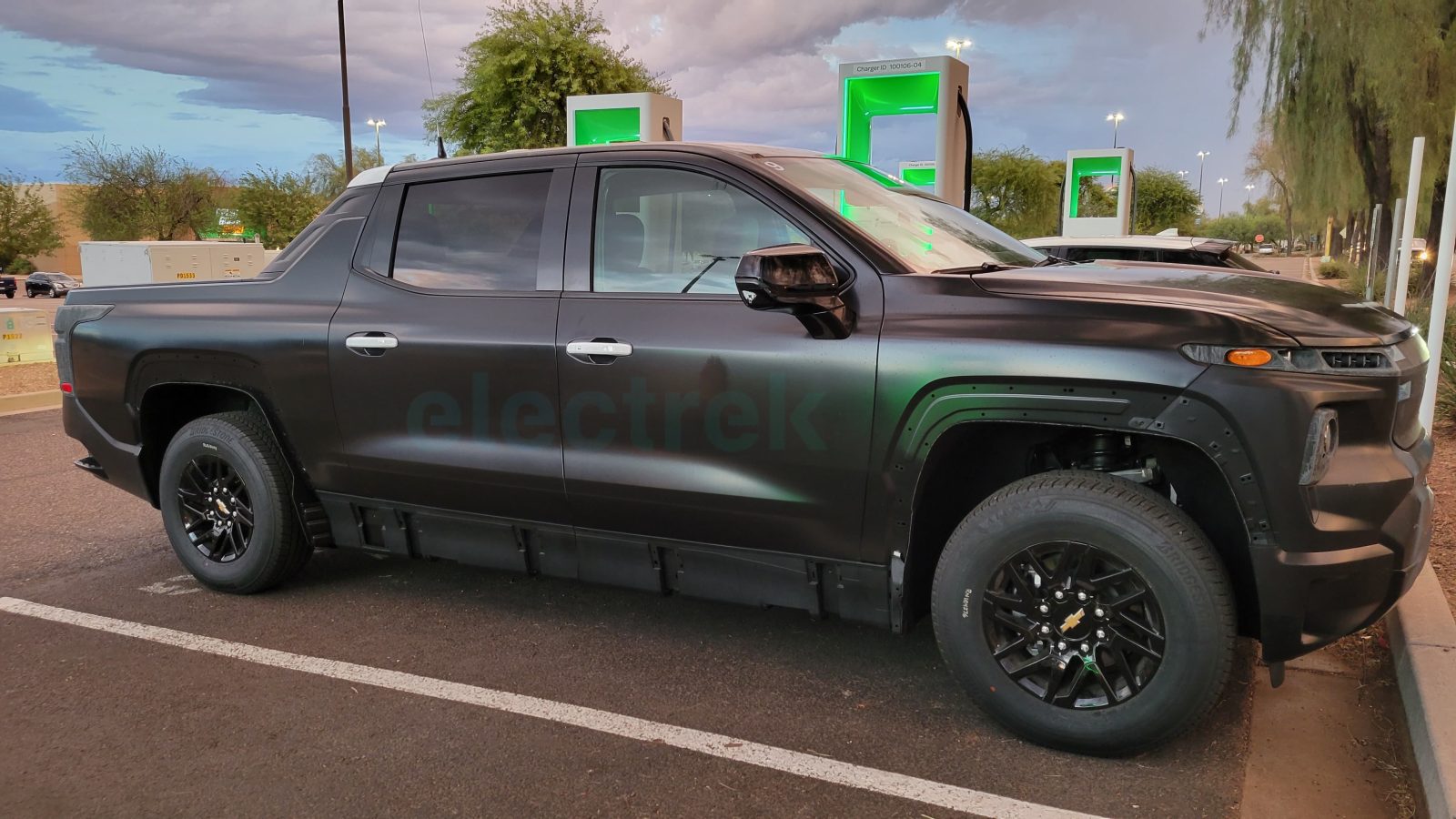 Chevy Silverado EV prototype seen fast charging at EA station [Gallery]