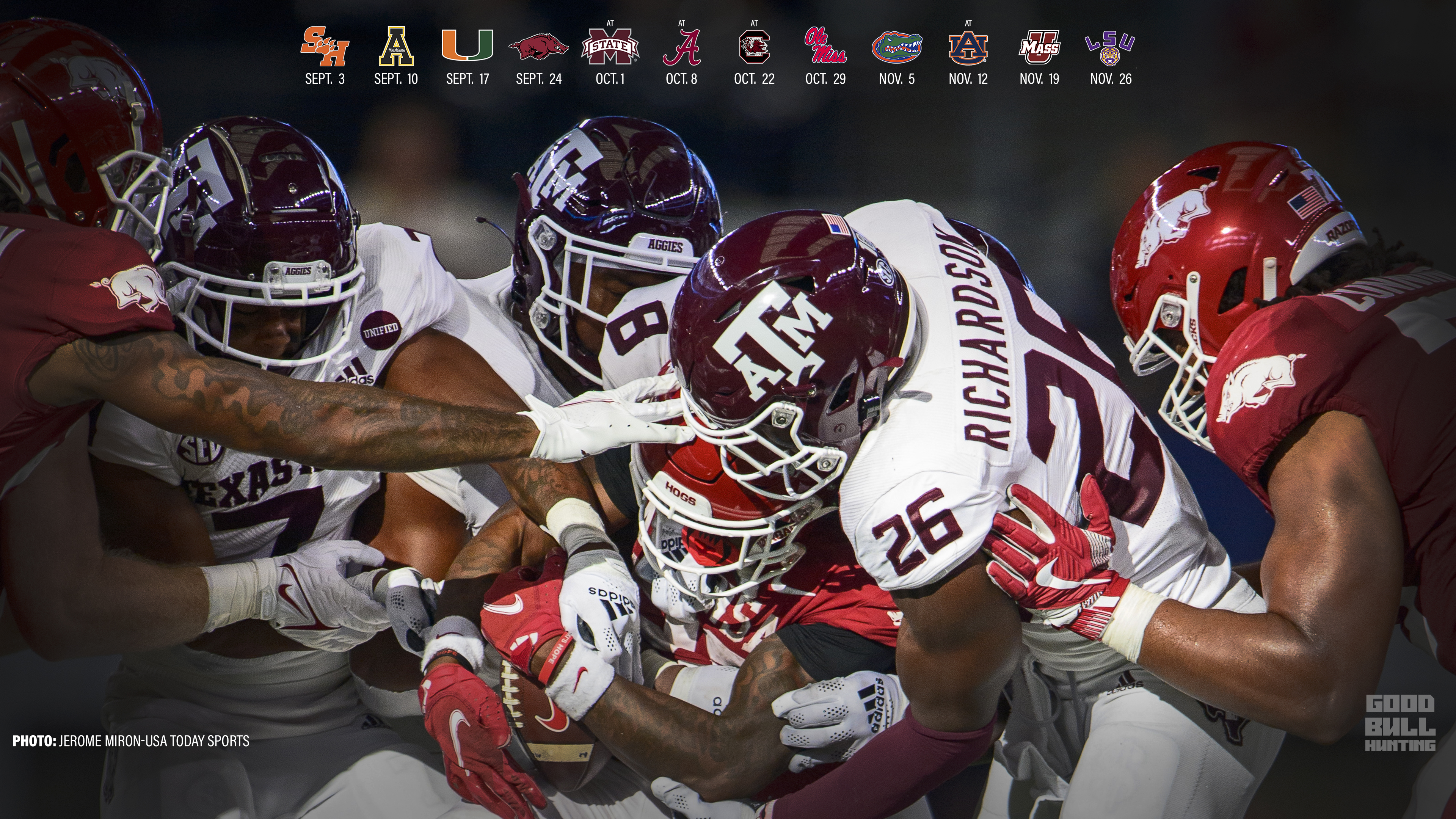 2022 Texas A&M Aggies football desktop wallpaper Bull Hunting