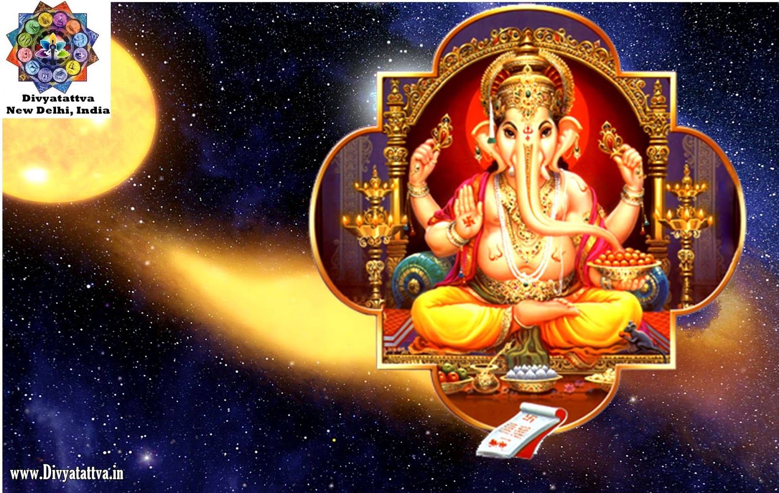 Lord Ganesha HD Background Image Ganapati Bappa Wallpaper Full