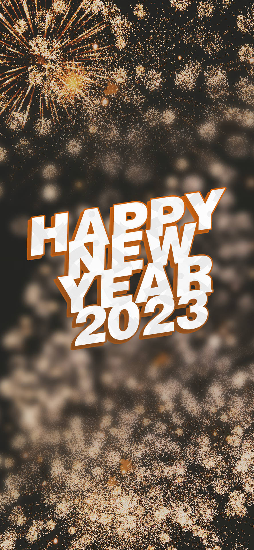 Download Glittering Happy New Year 2023 Greeting Wallpaper