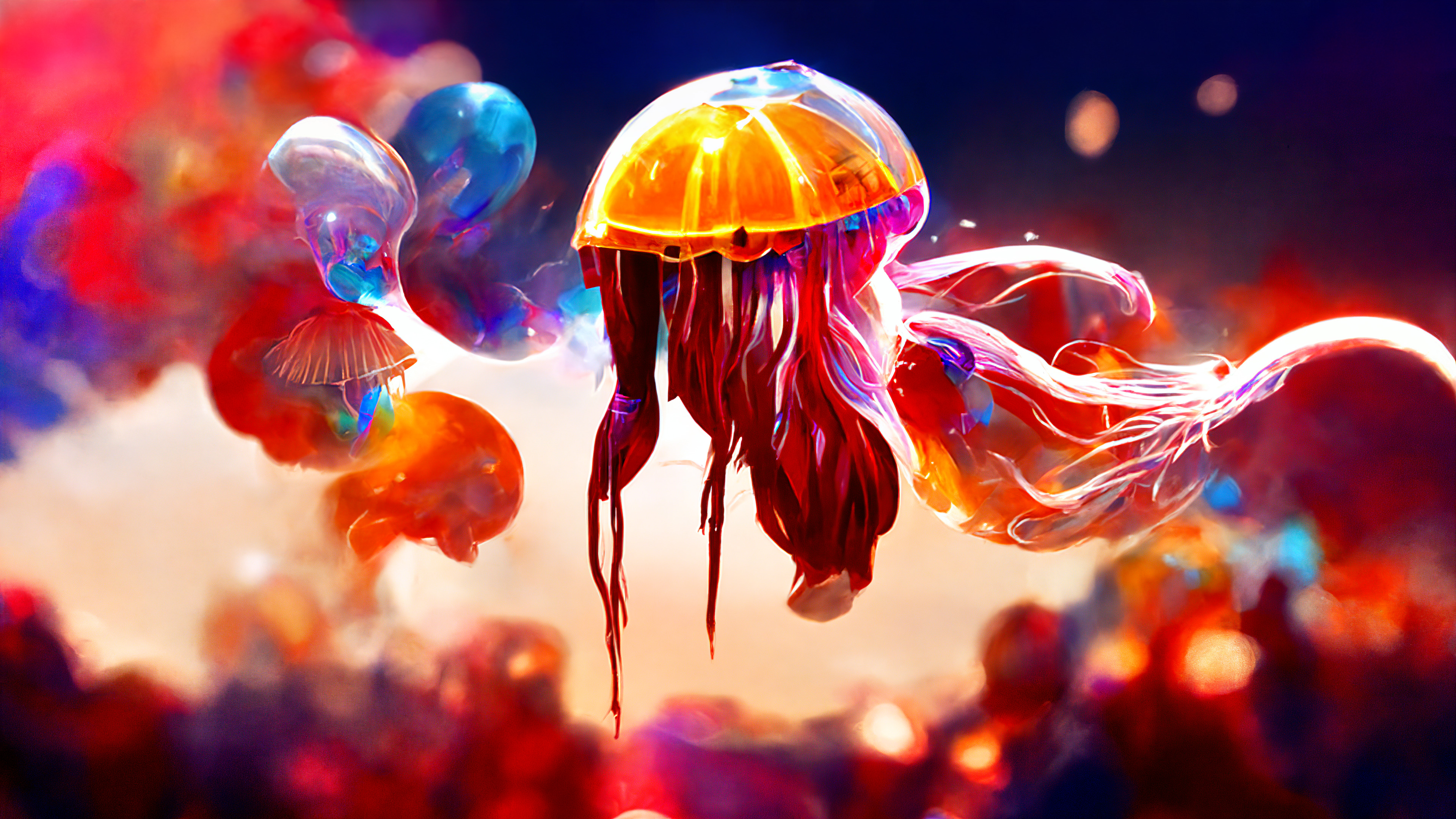 Martin Wimpress for voting ❤ Jammy Jellyfish 3 & 4 came out on top, but I'll also include 6 for those who prefer a lighter wallpaper. Thanks again