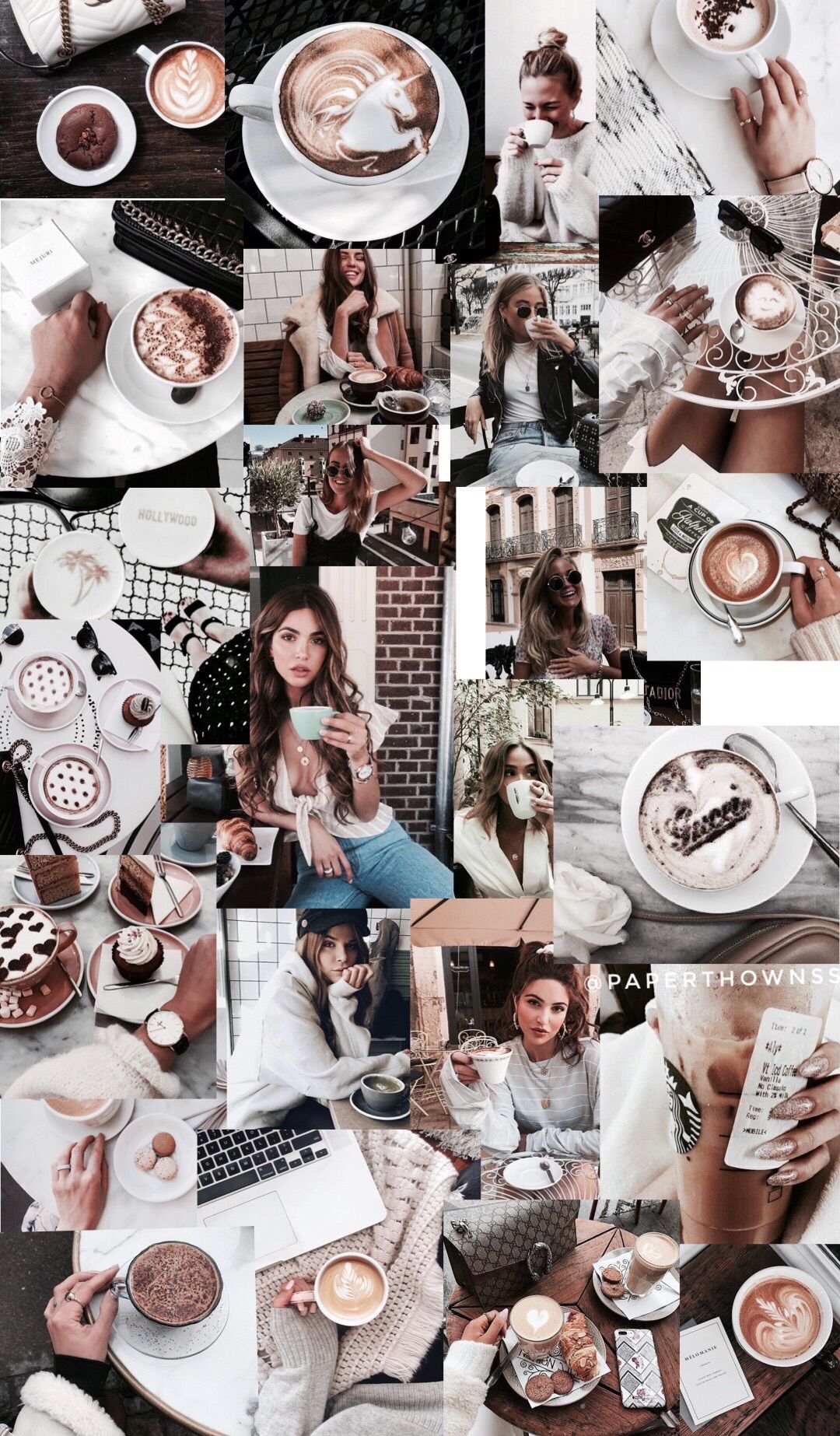 Coffee Collage Wallpaper. Objek Gambar, Gambar, Objek