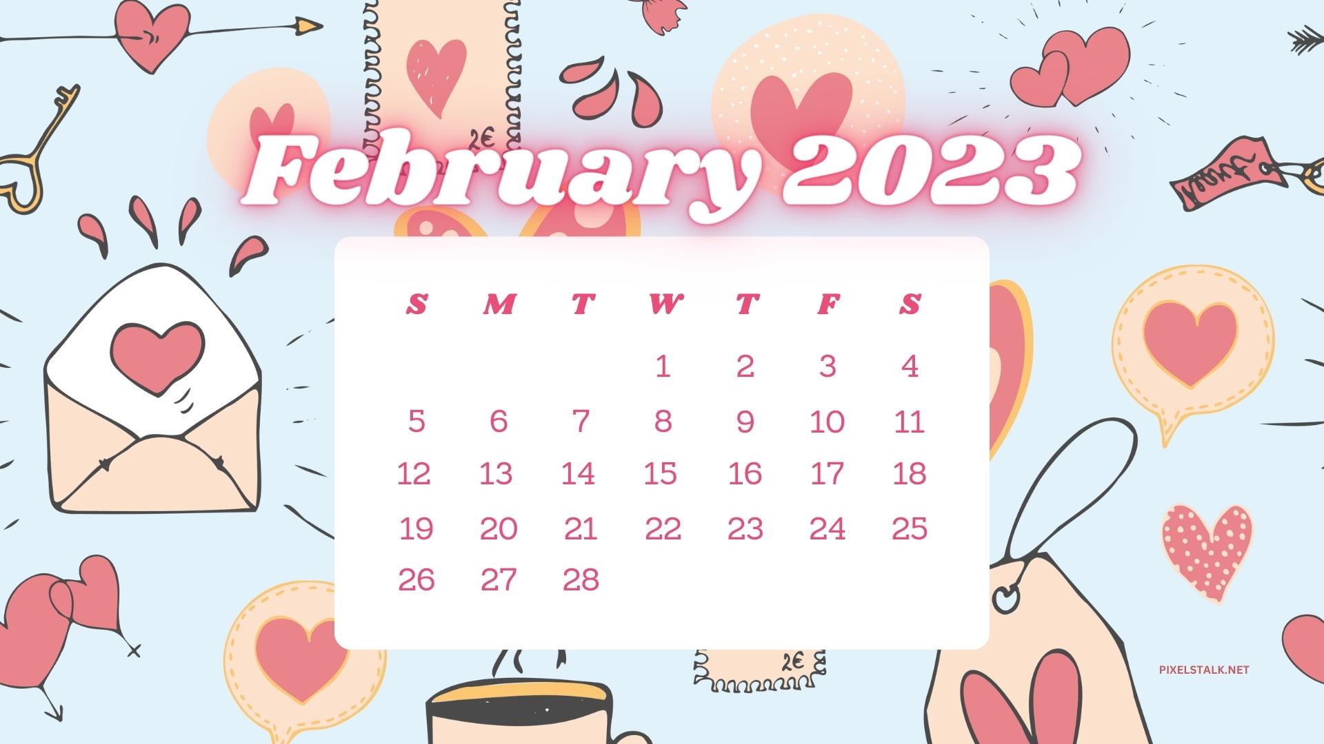 February 2023 Calendar Wallpaper HD Free Download