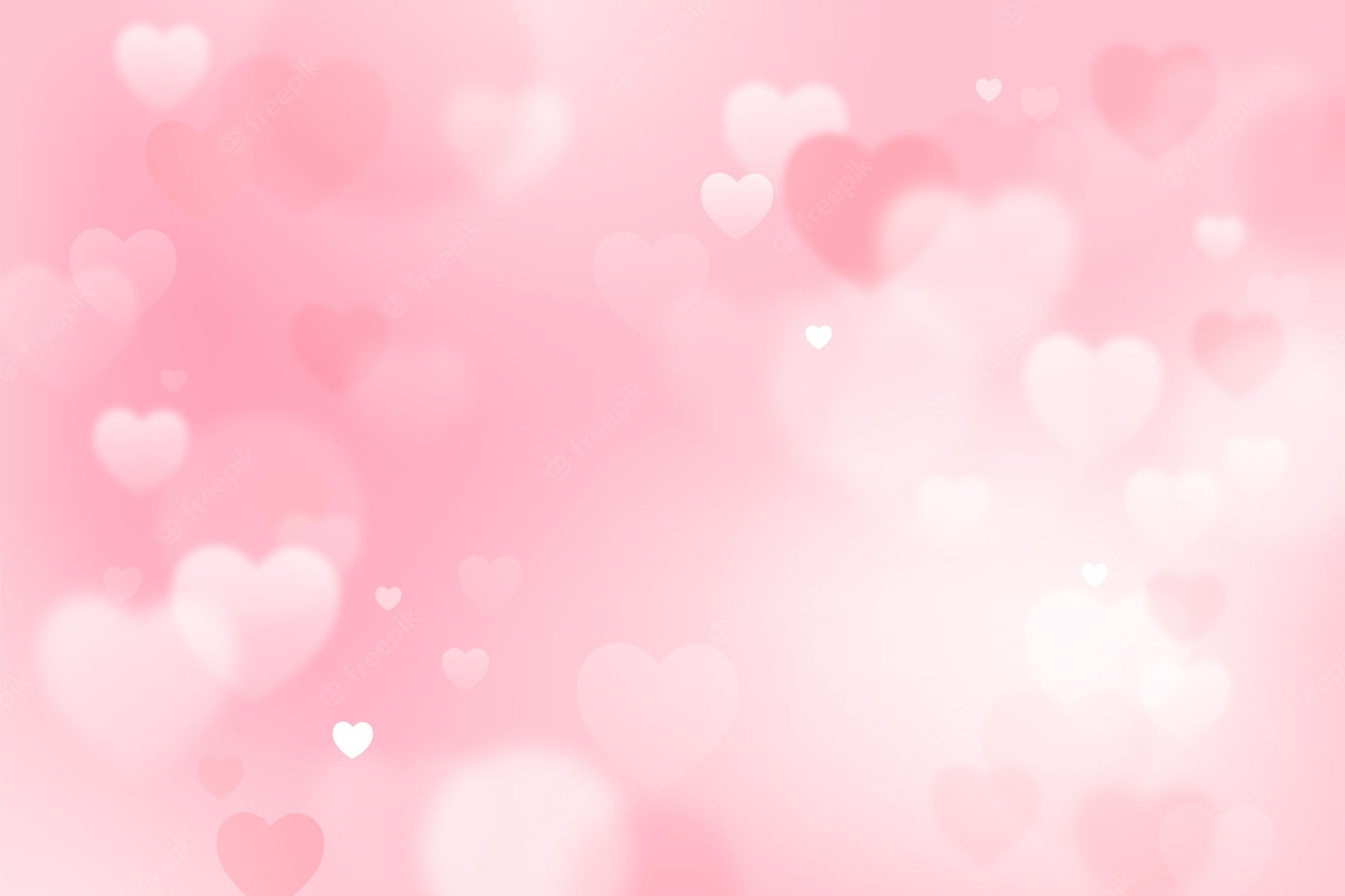 Free Vector. Blurred valentine's day wallpaper