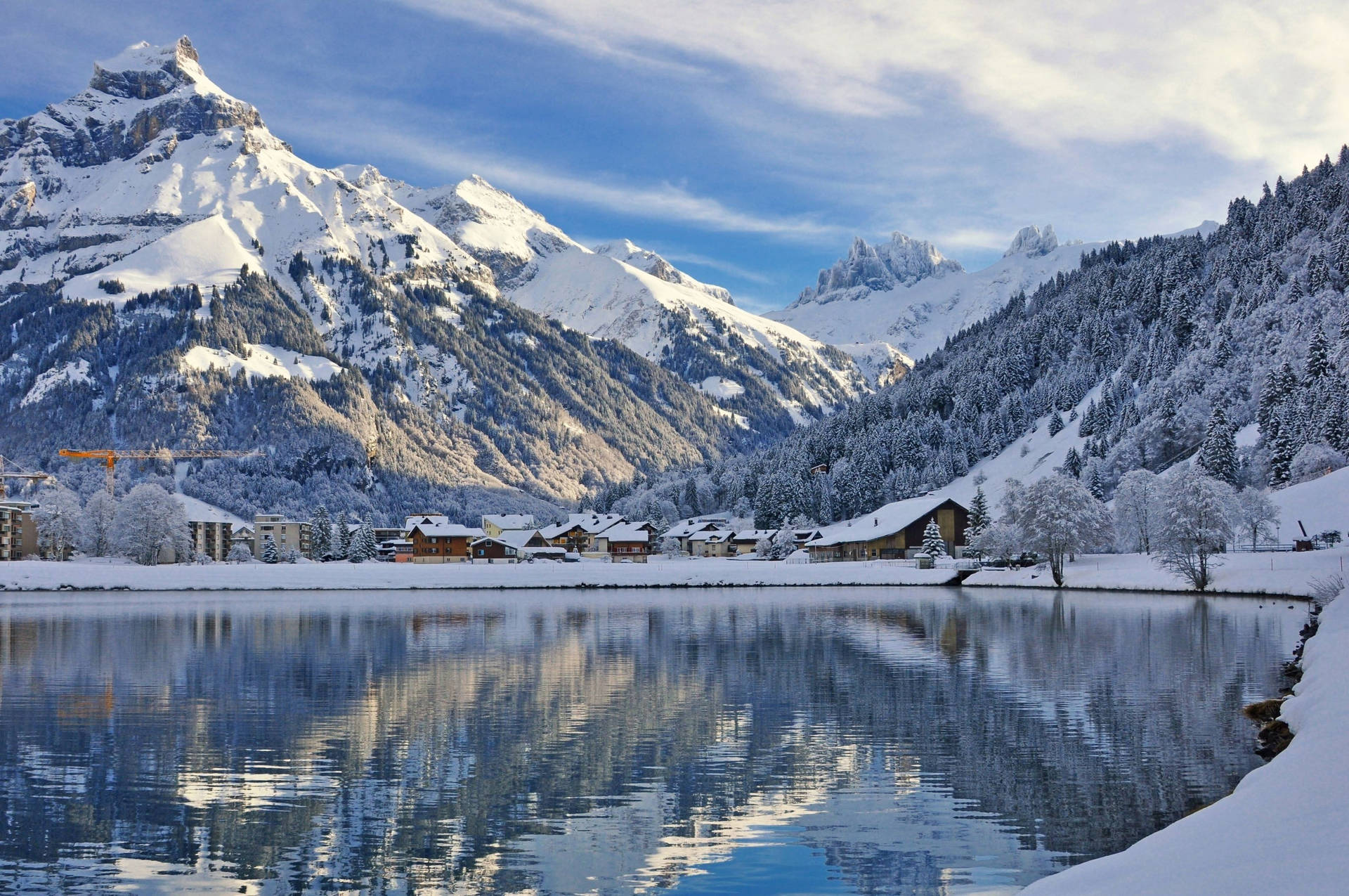 Download Swiss Alps Snow Winter Landscape Wallpaper