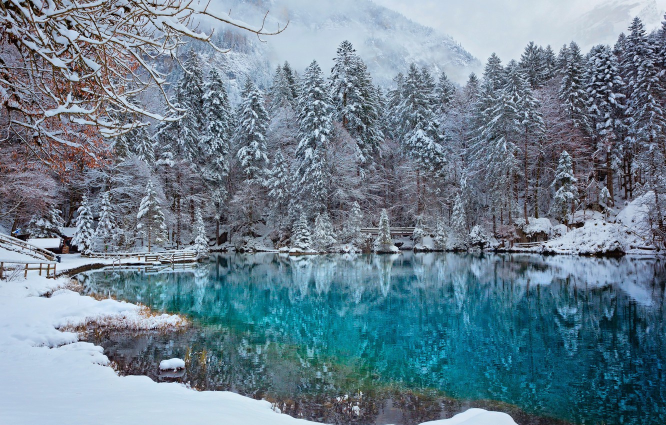 Wallpaper winter, mountains, Switzerland, Kandersteg Valley image for desktop, section природа