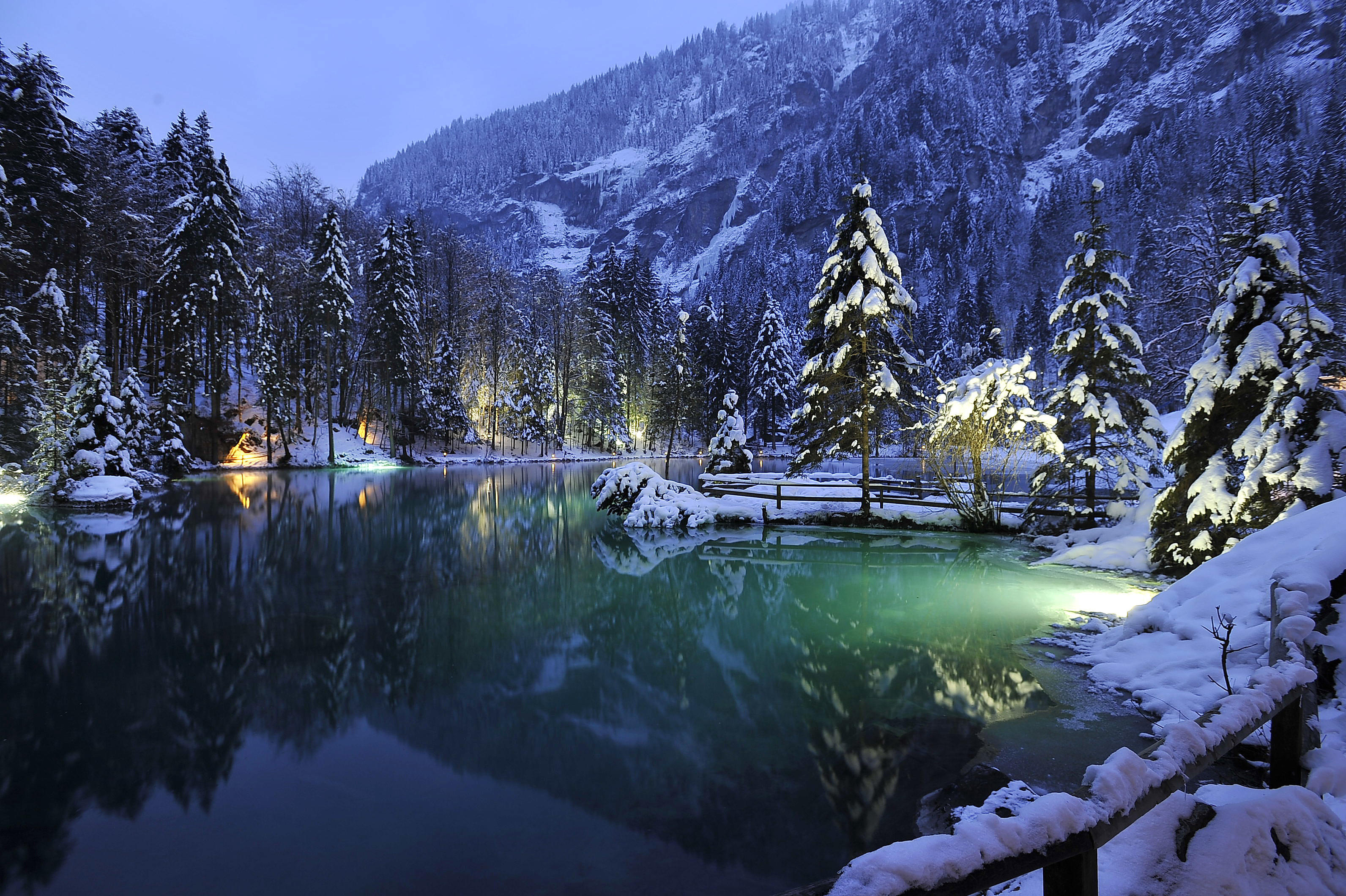Wallpaper. Winter. photo. picture. Switzerland, winter, mountains, trees, the lake