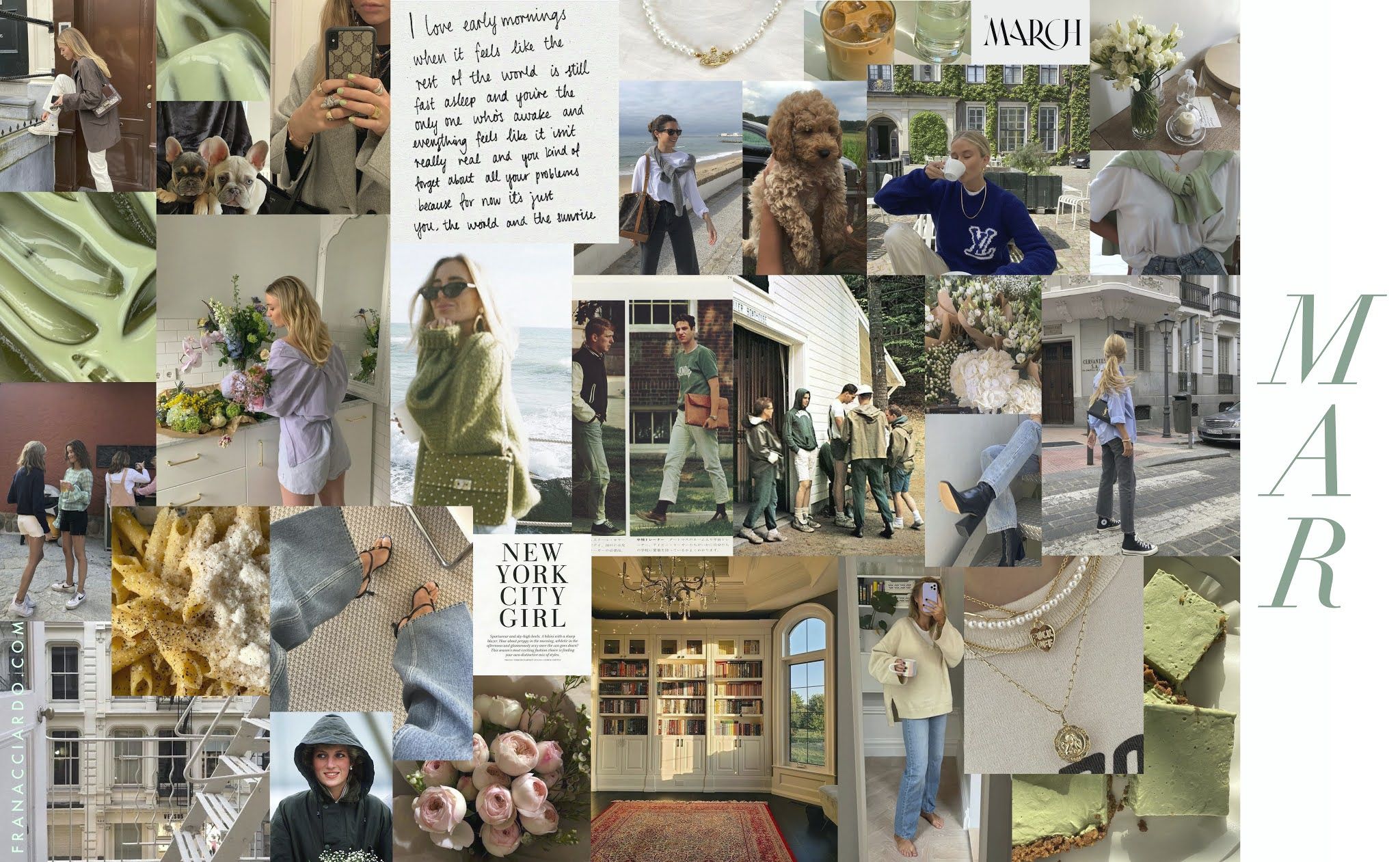 March Moodboard (Desktop Wallpaper!) (Fran Acciardo). Vintage desktop wallpaper, Desktop wallpaper, Aesthetic desktop wallpaper