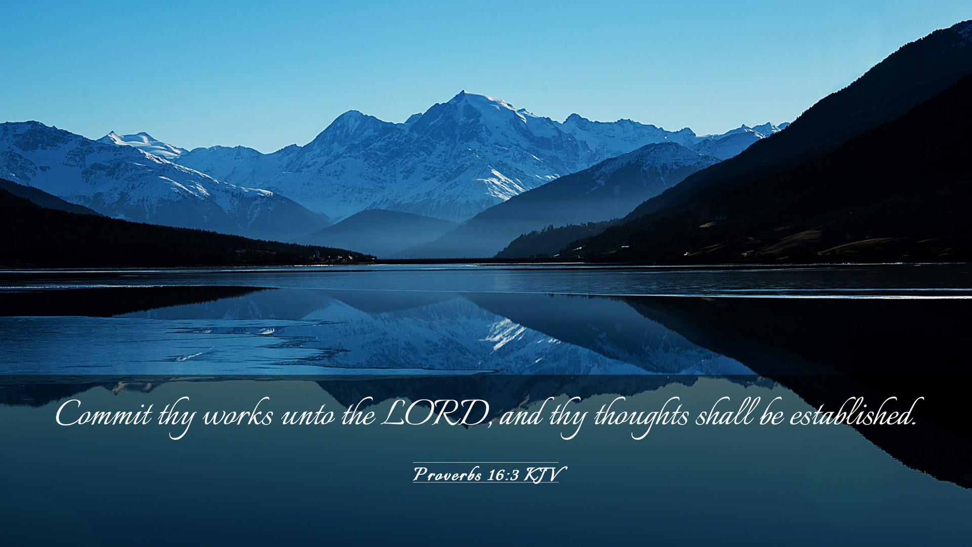 Proverbs 16:3 KJV Desktop Wallpaper thy works unto the LORD, and thy thoughts