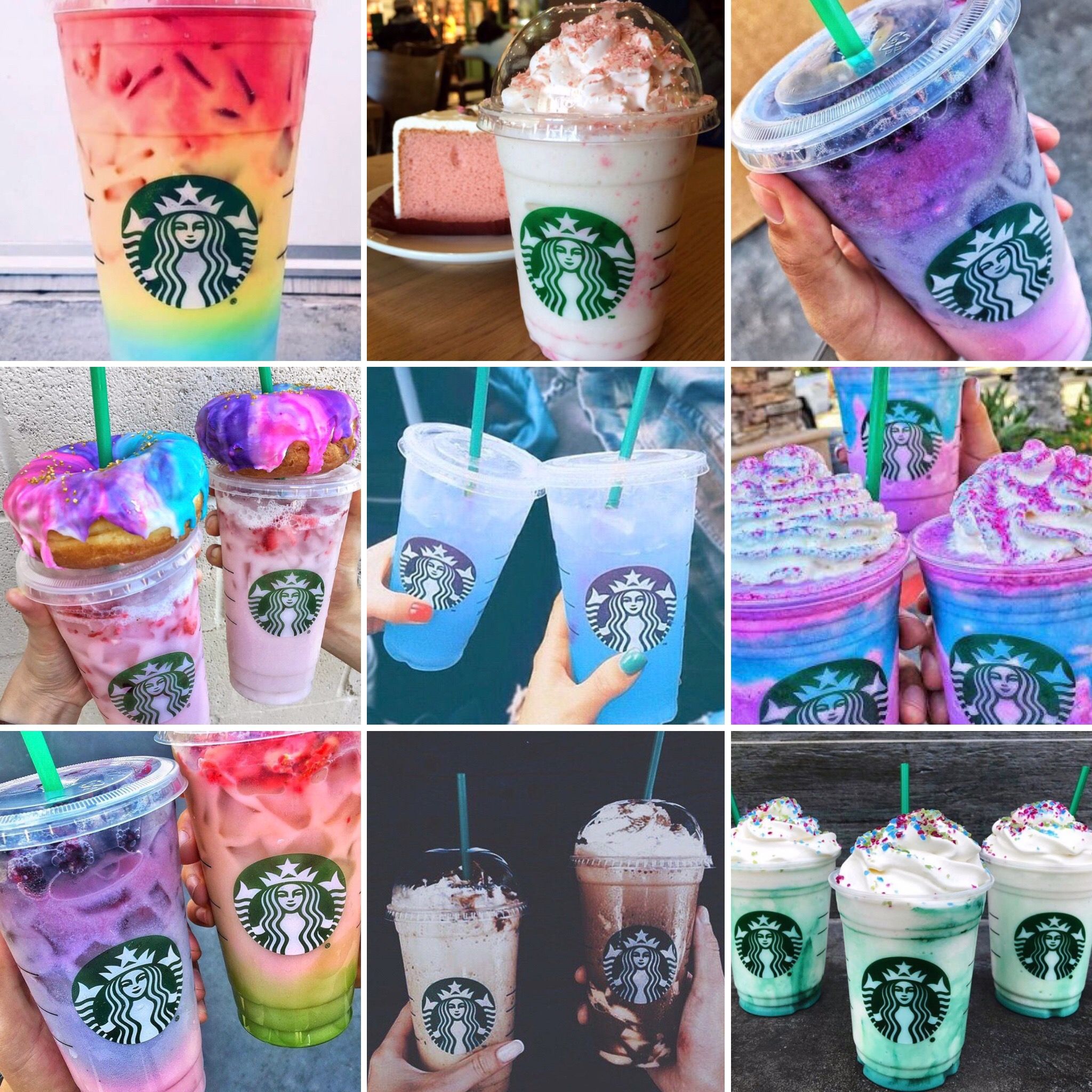 Starbucks collage! Follow. Starbucks, Bullet journal inspiration, Healthy summer