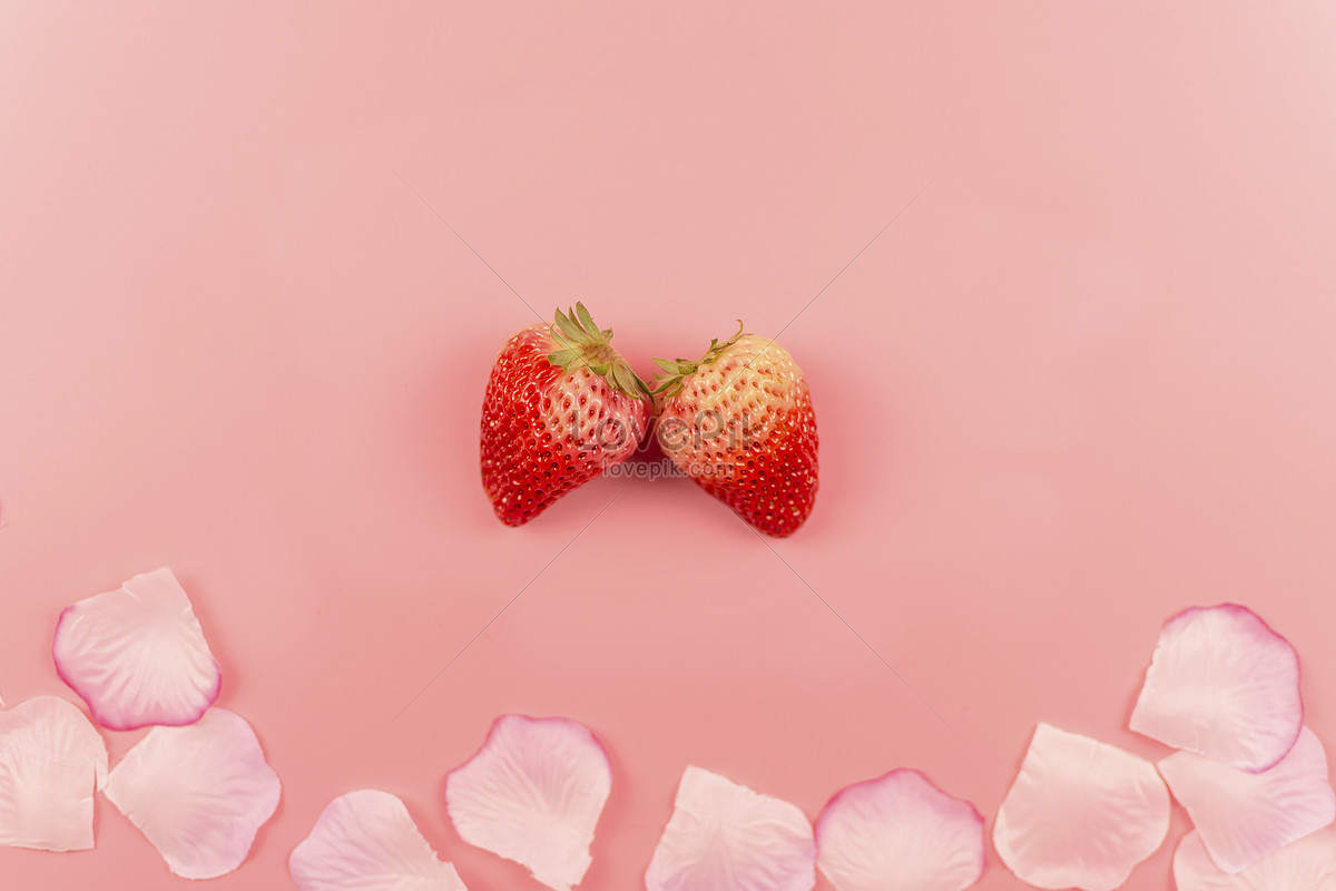 Valentines Day Strawberry Background Picture And HD Photo. Free Download On Lovepik