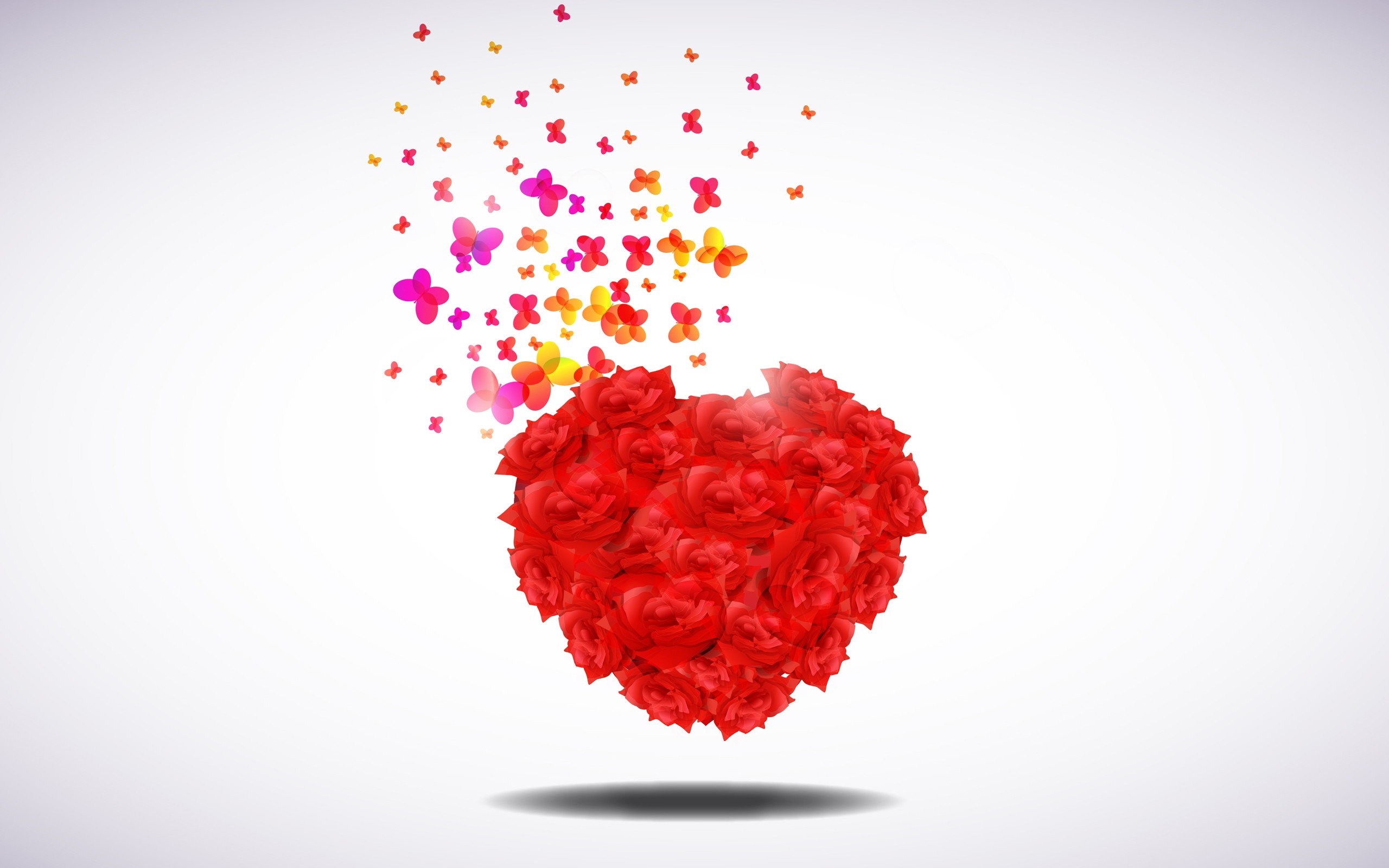 illustration, simple background, heart, red, butterfly, graphic design, Valentines Day, pink, ART, color, flower, shape, design, petal, human body, organ Gallery HD Wallpaper