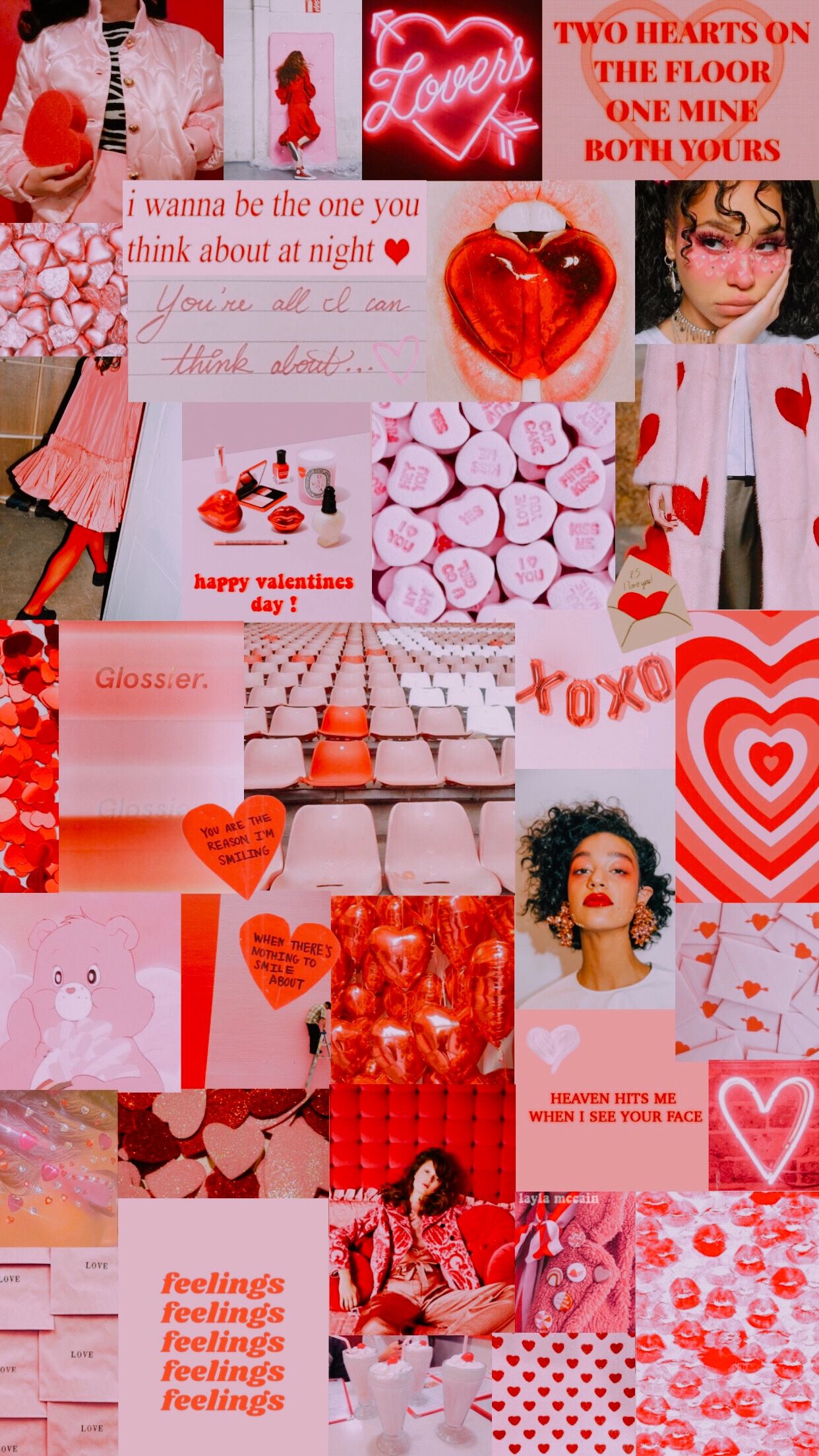 Lovecore Valentine's Day Aesthetic Collage Kit 100pcs, DIGITAL