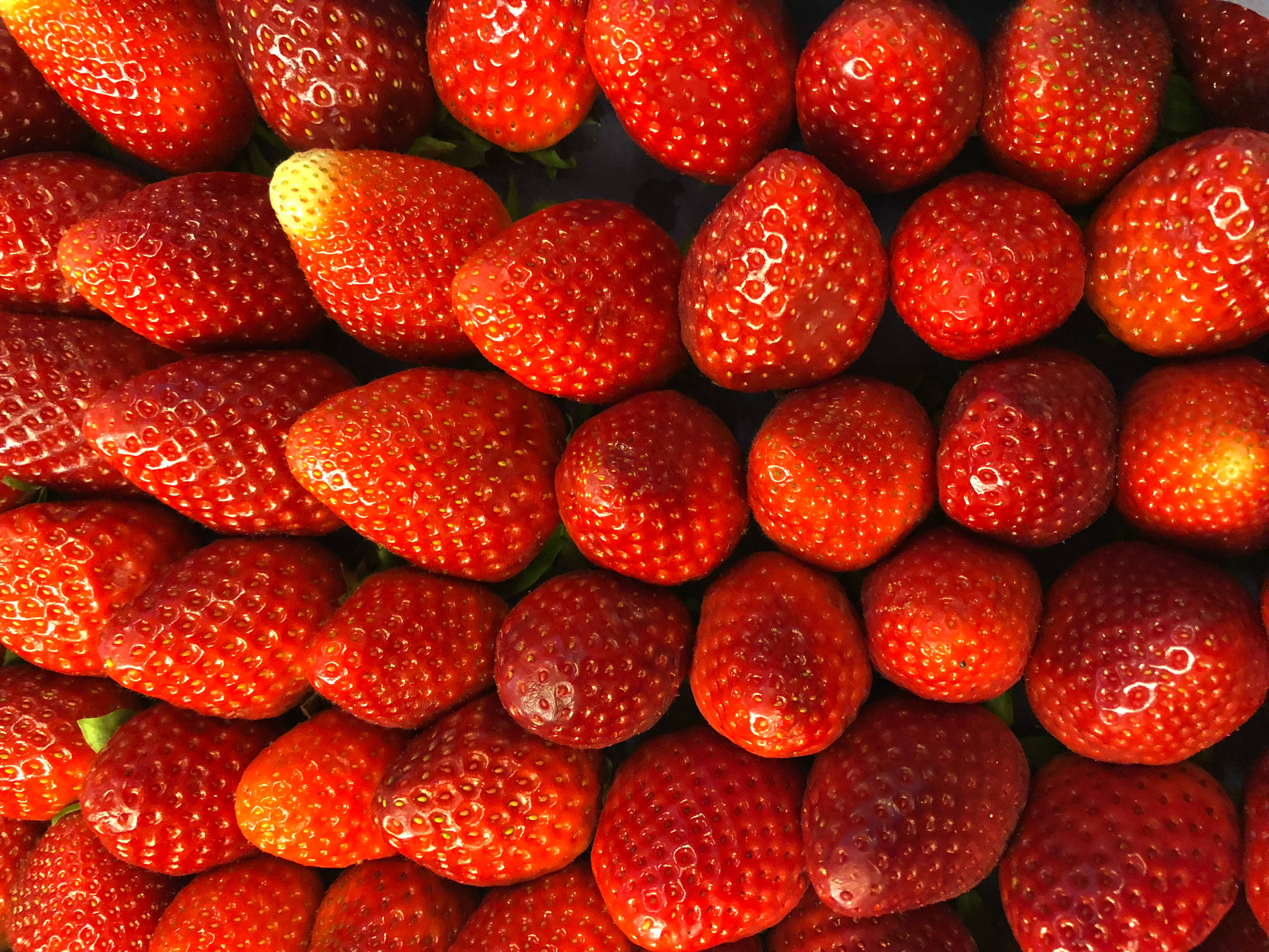 Download Strawberry Fruit Detailed Texture Wallpaper