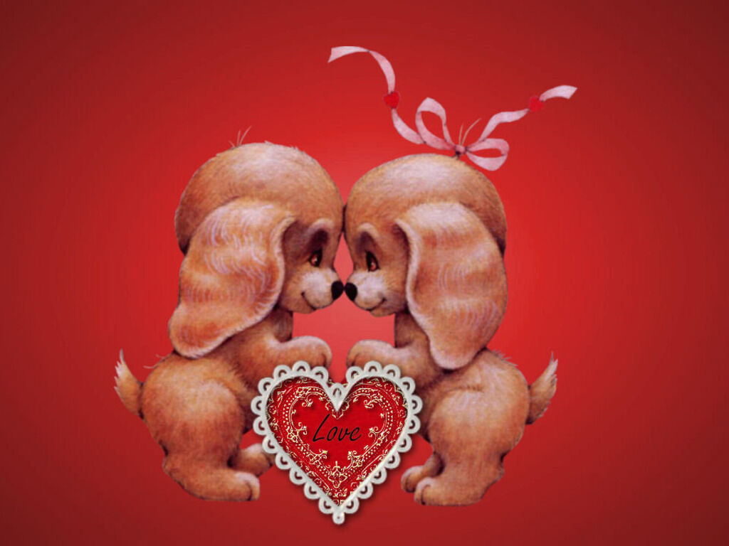 Happy Valentines Day Puppy Love Gift Card Insert Refrigerator Magnet