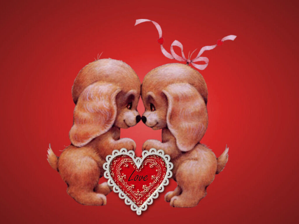 Happy Valentines Day Puppy Love Gift Card Insert Refrigerator Magnet