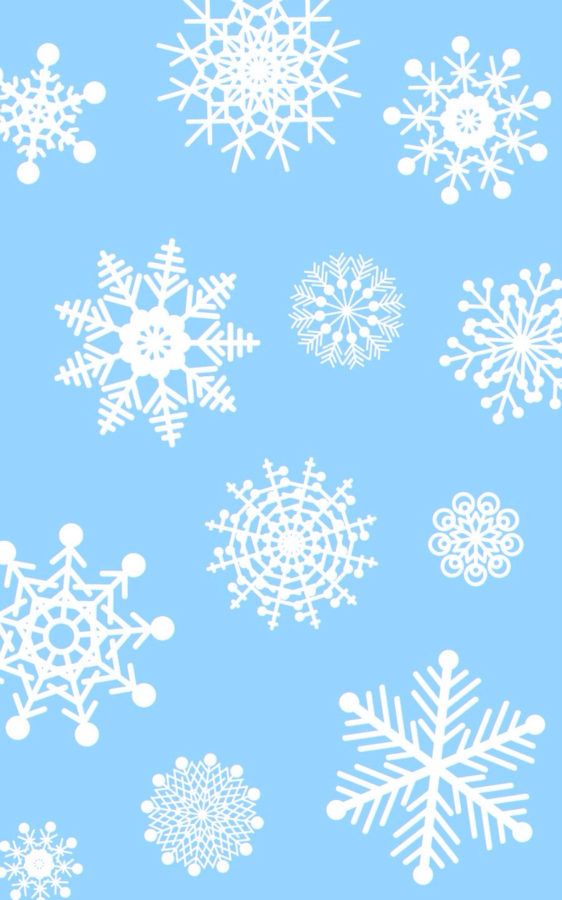 Pretty blue snowflake iPhone wallpaper