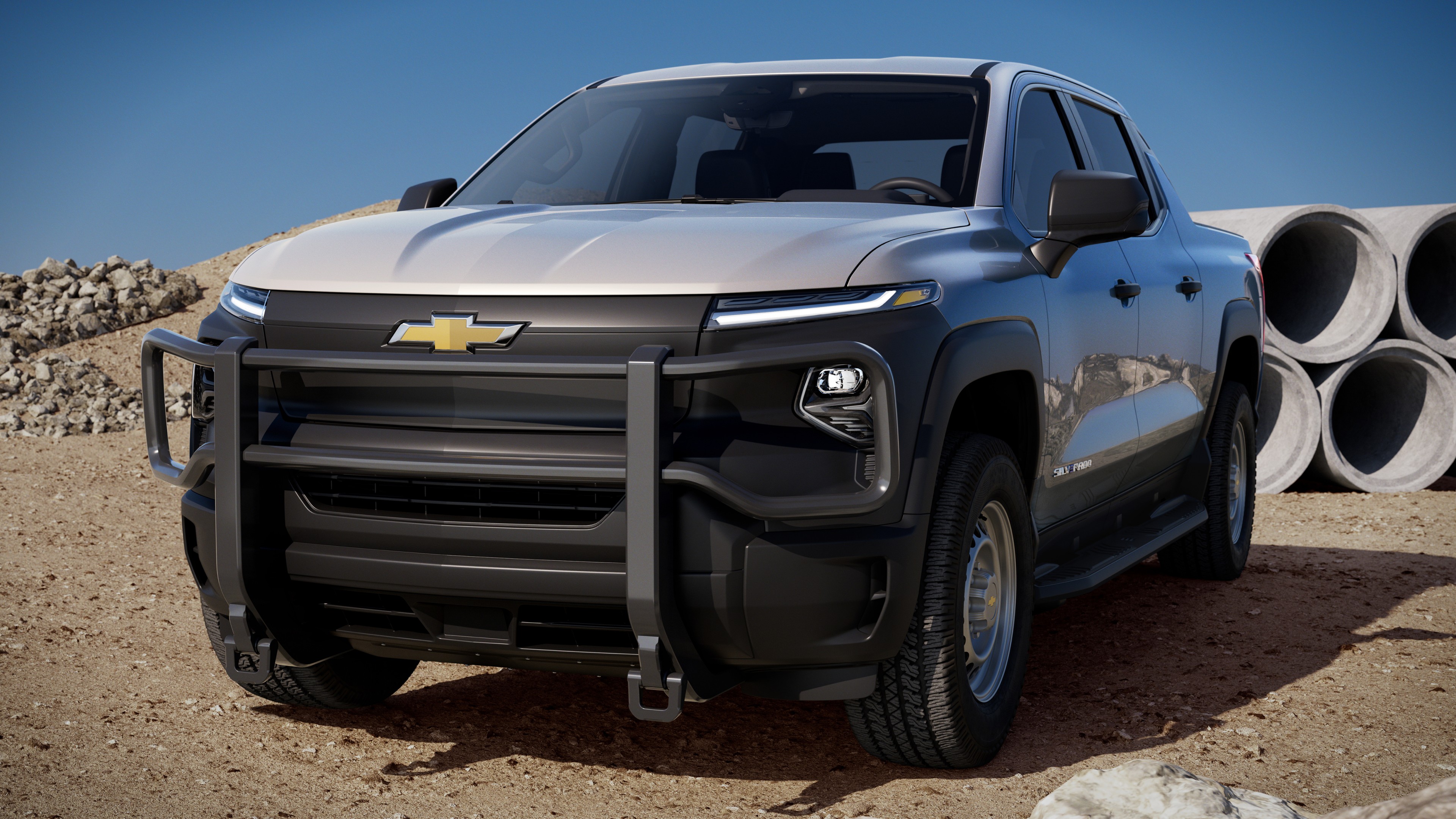 2024 Chevrolet Silverado EV WT Crew Cab 5K Wallpaper Car Wallpaper