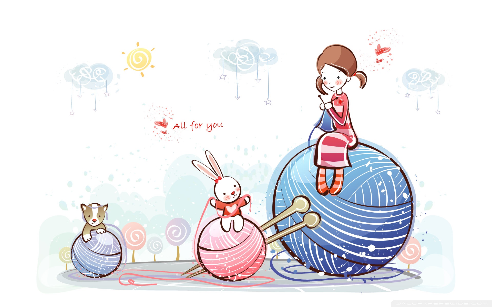 Cute Valentine Character Ultra HD Desktop Background Wallpaper for 4K UHD TV, Tablet