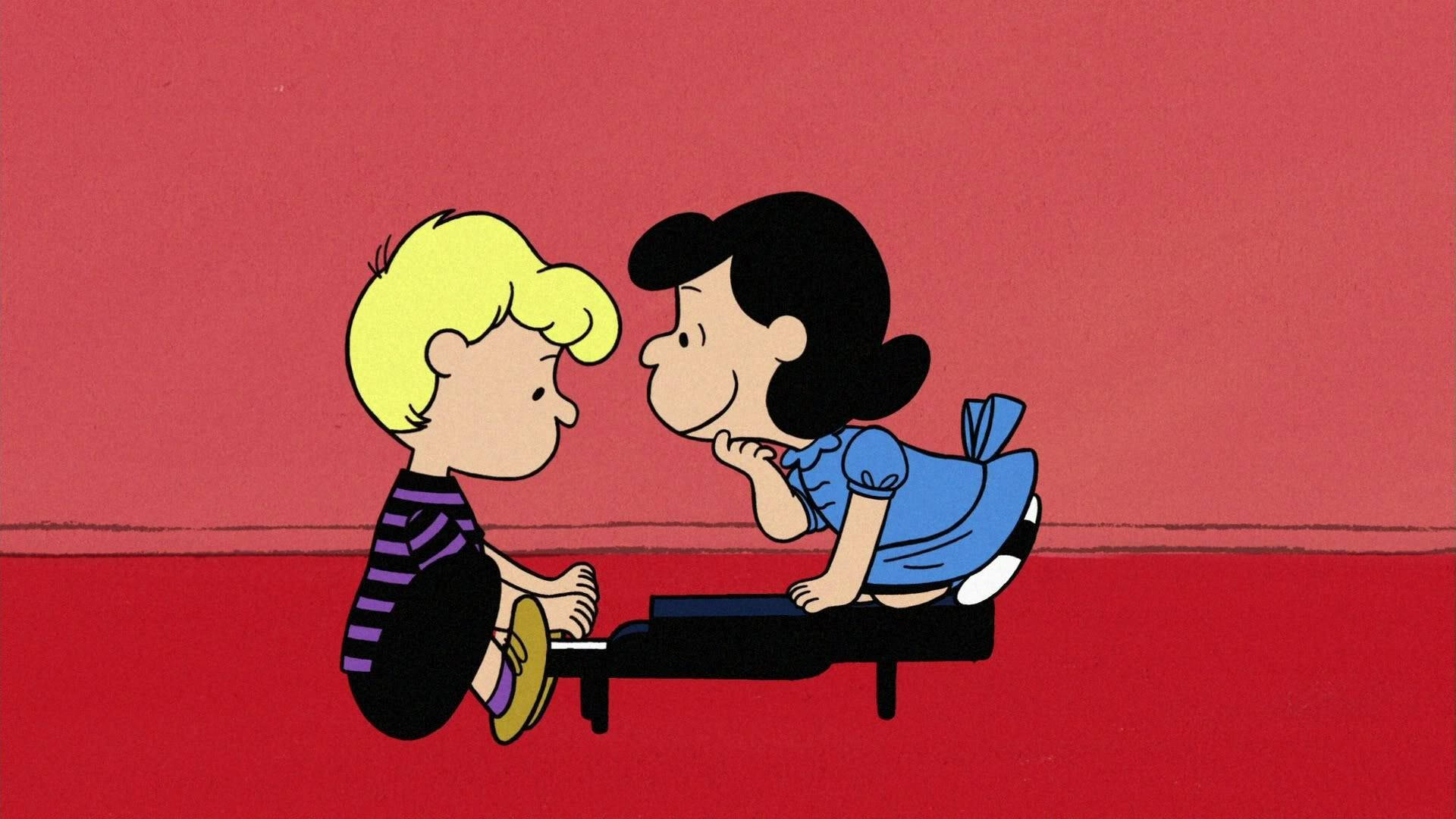 Download Peanuts Valentine's Schroeder And Lucy Wallpaper