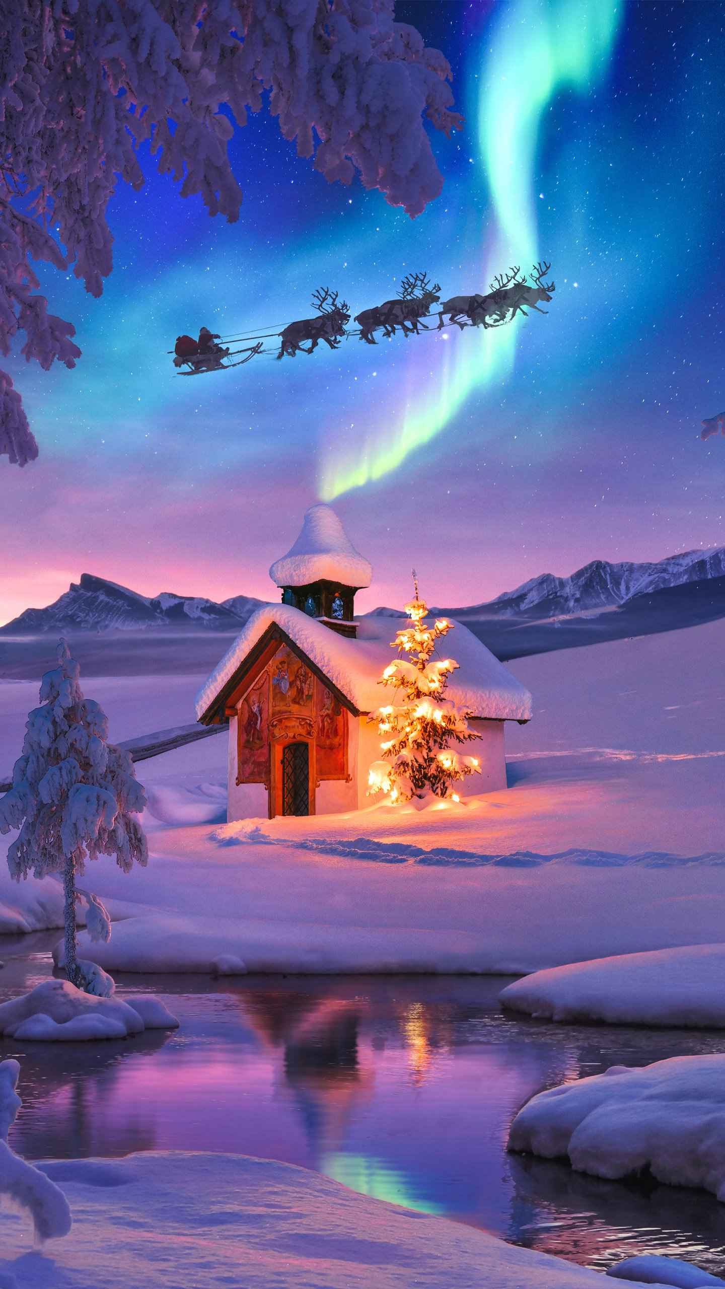Christmas Cabin IPhone Wallpaper Wallpaper, iPhone Wallpaper
