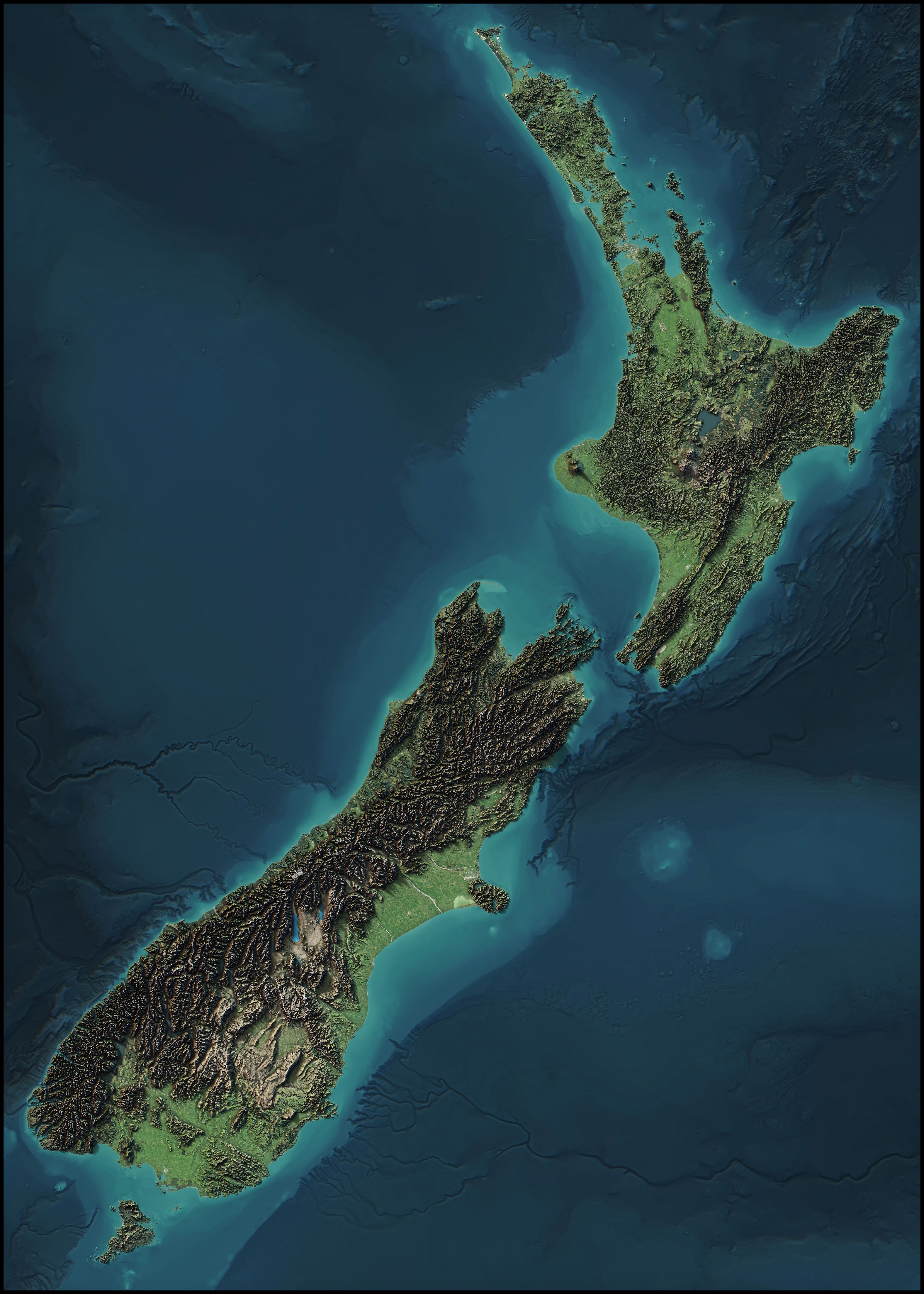New Zealand Map Wallpaper