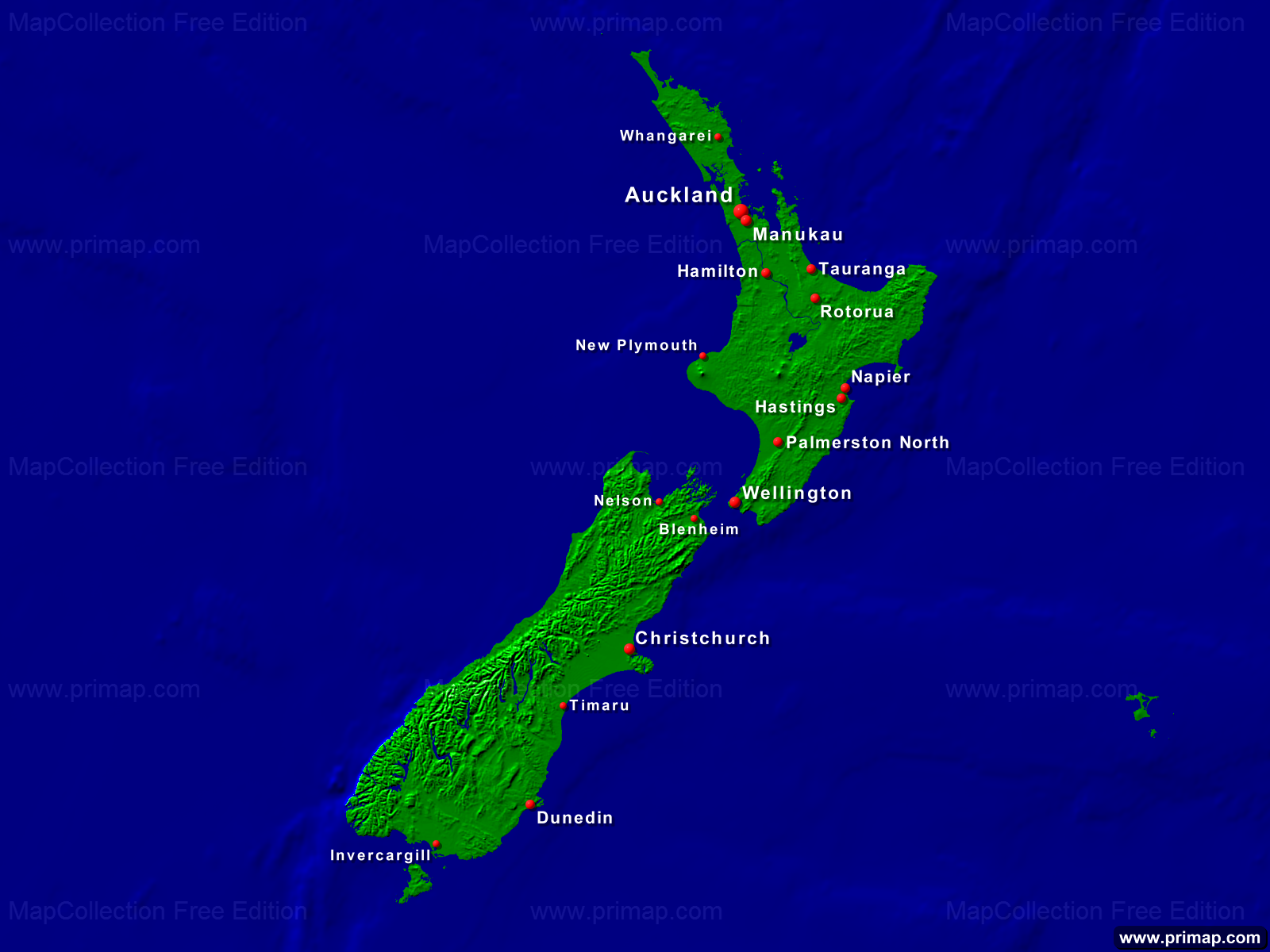 New Zealand Map Wallpaper
