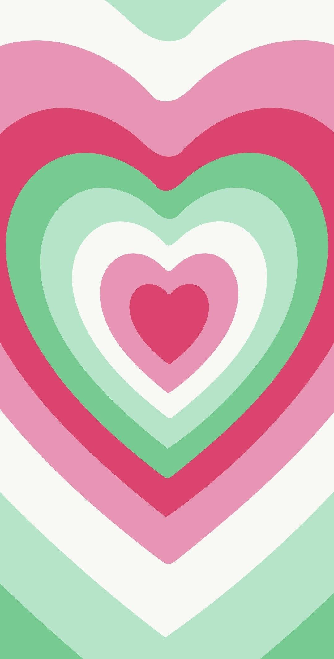 Download Y2k Heart Pink And Green Colours Wallpaper