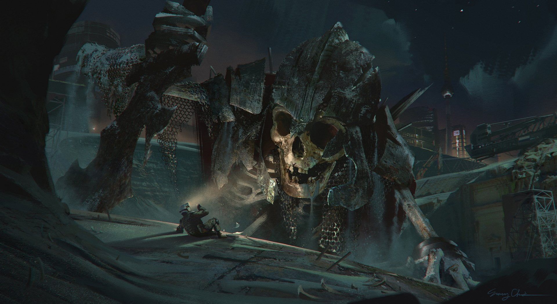 skeleton warrior 3D wallpaper #skull #men #skeleton #cityscape P # wallpaper #hdwallpaper #deskt. Fantasy concept art, Concept art world, Fantasy illustration