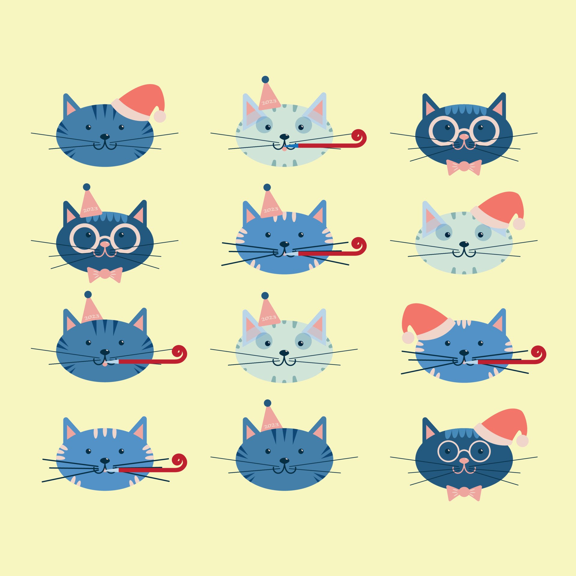 Cat 2023 Vector Art, Icon, and Graphics for Free Download